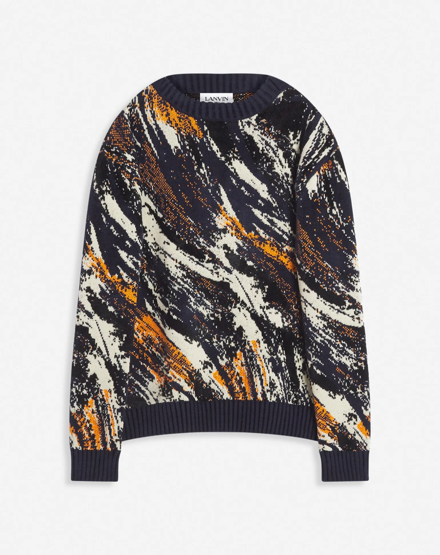 Lanvin Abstract jacquard sweater Navyblue/multicolour New