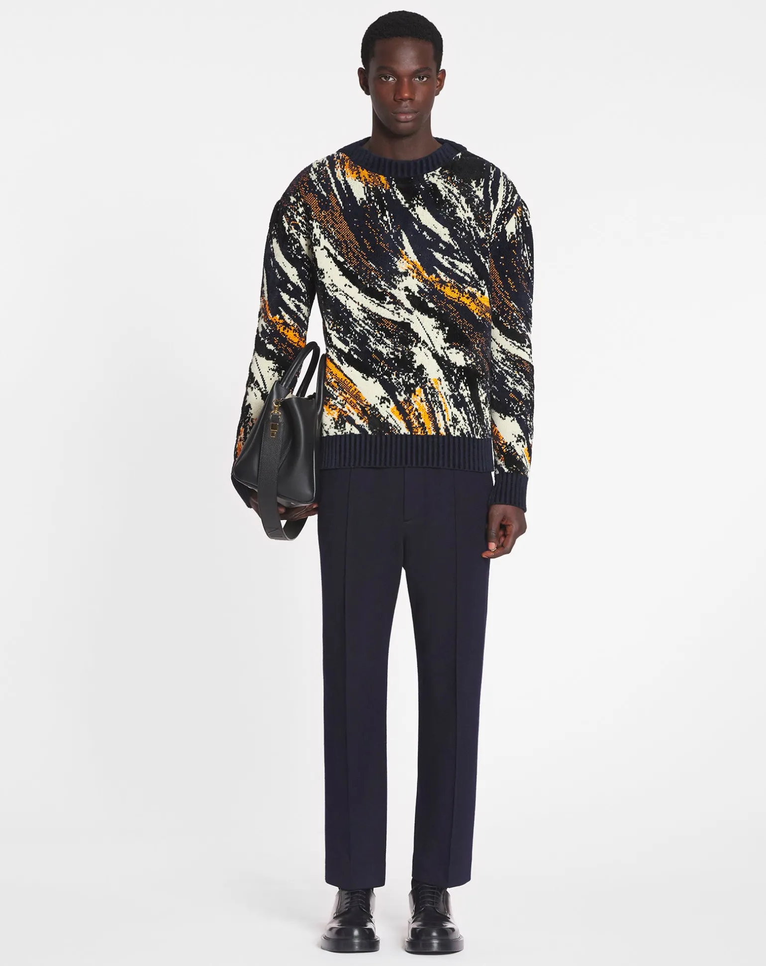 Lanvin Abstract jacquard sweater Navyblue/multicolour New