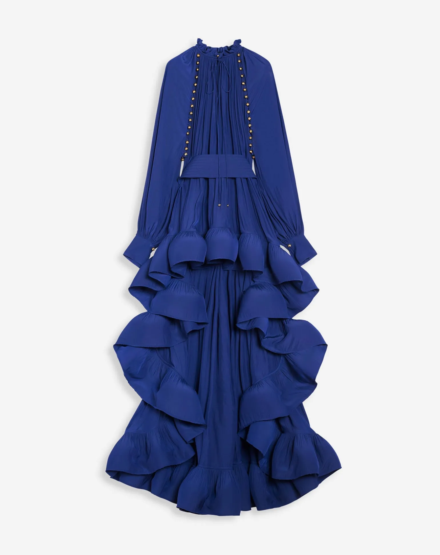 Lanvin Asymmetrical charmeuse dress Indigo Cheap