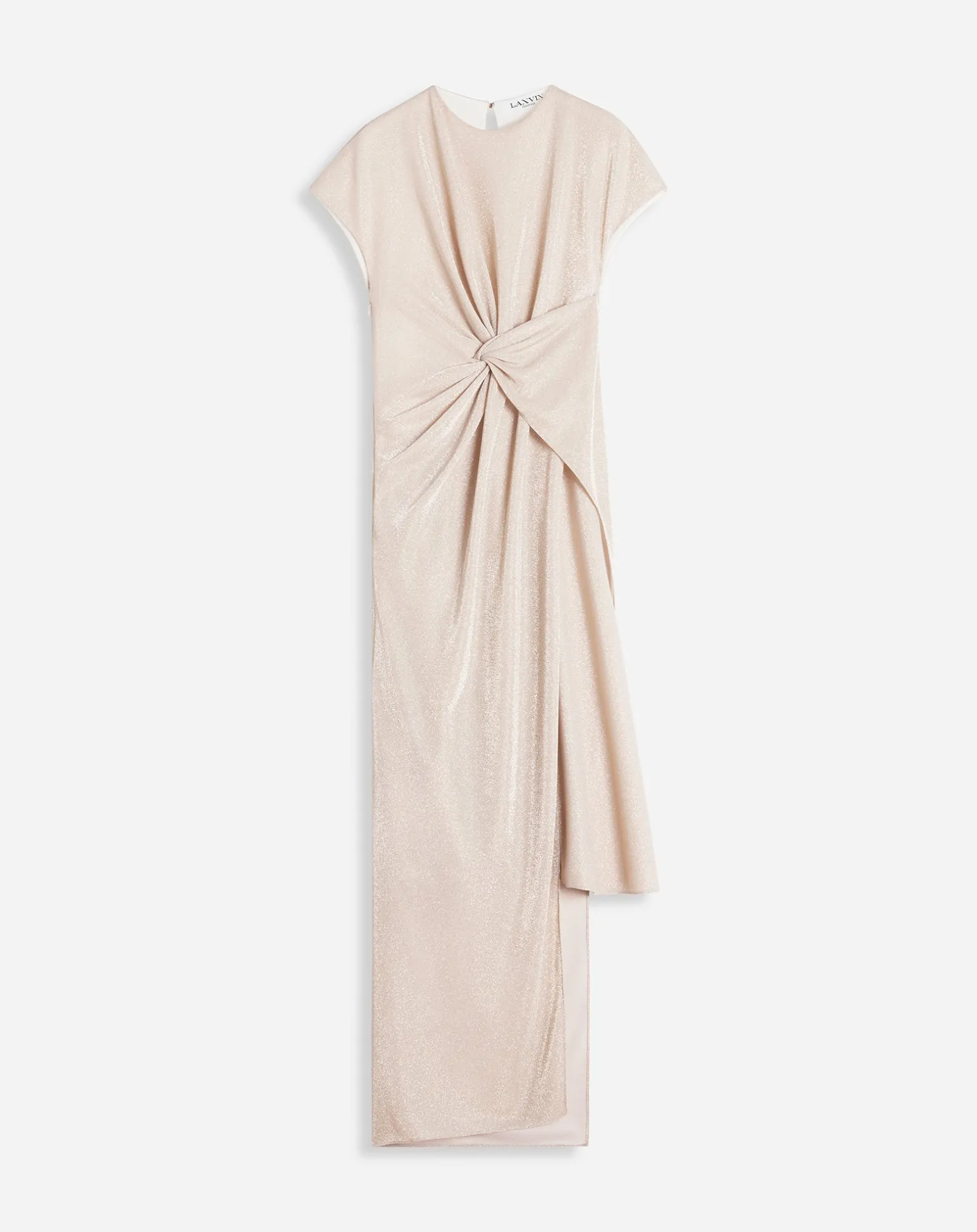 Lanvin Asymmetrical dress in lurex Sand Best