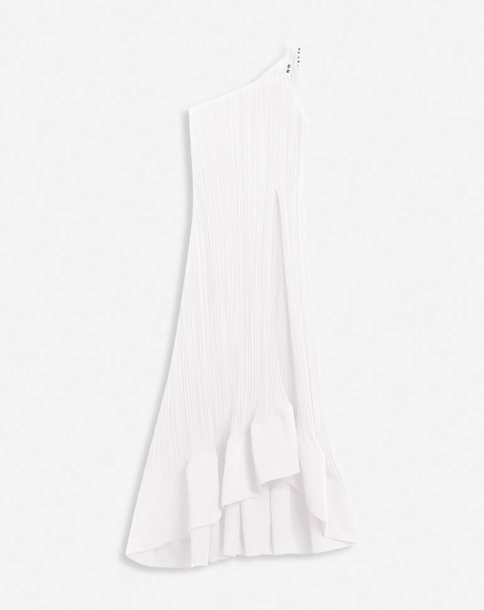 Lanvin Asymmetrical pleated dress Offwhite Best Sale