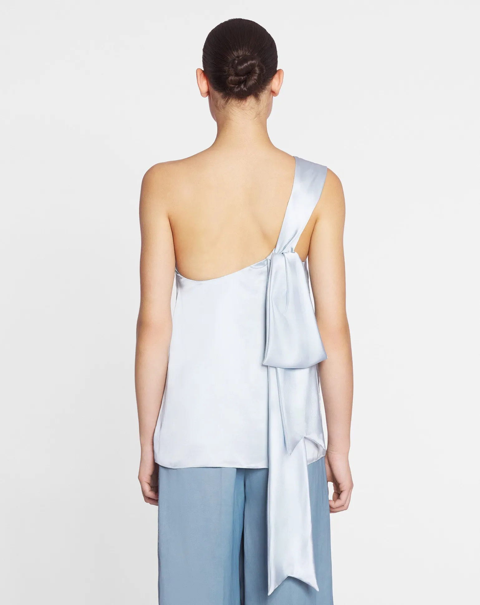 Lanvin Asymmetrical top with ribbon detail Azur Hot