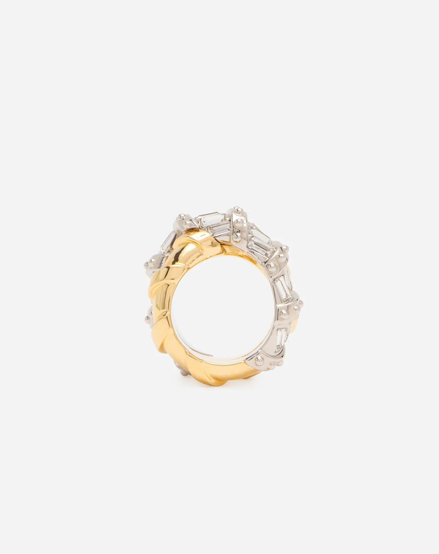 Lanvin Baguettes melodie ring Gold/crystal Outlet