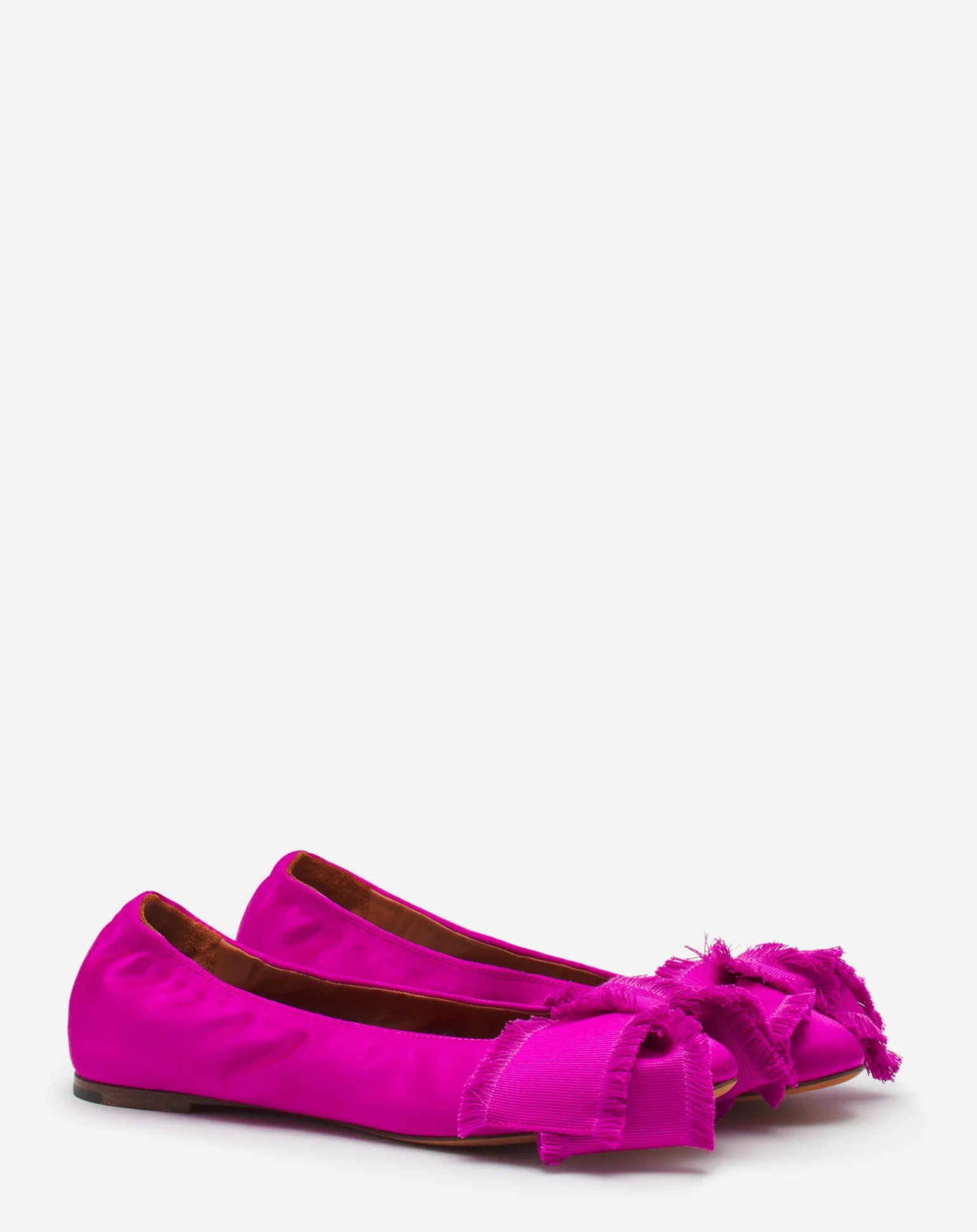 Lanvin Ballerina flat with a satin bow Fuchsia Clearance