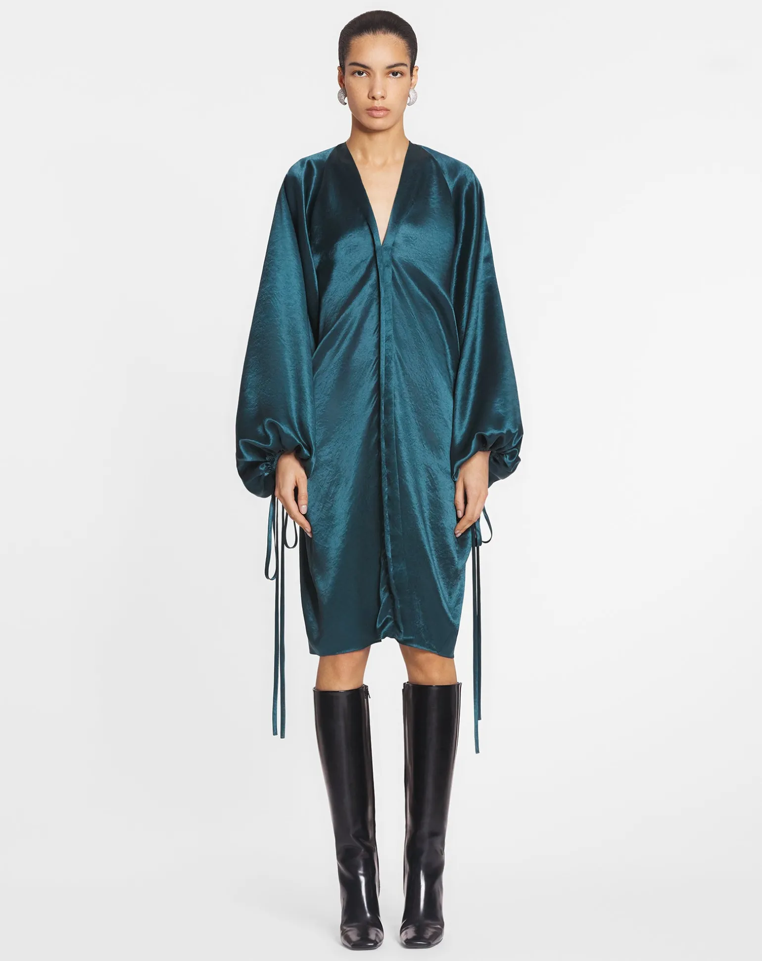 Lanvin Balloon sleeve dress Forestgreen Shop