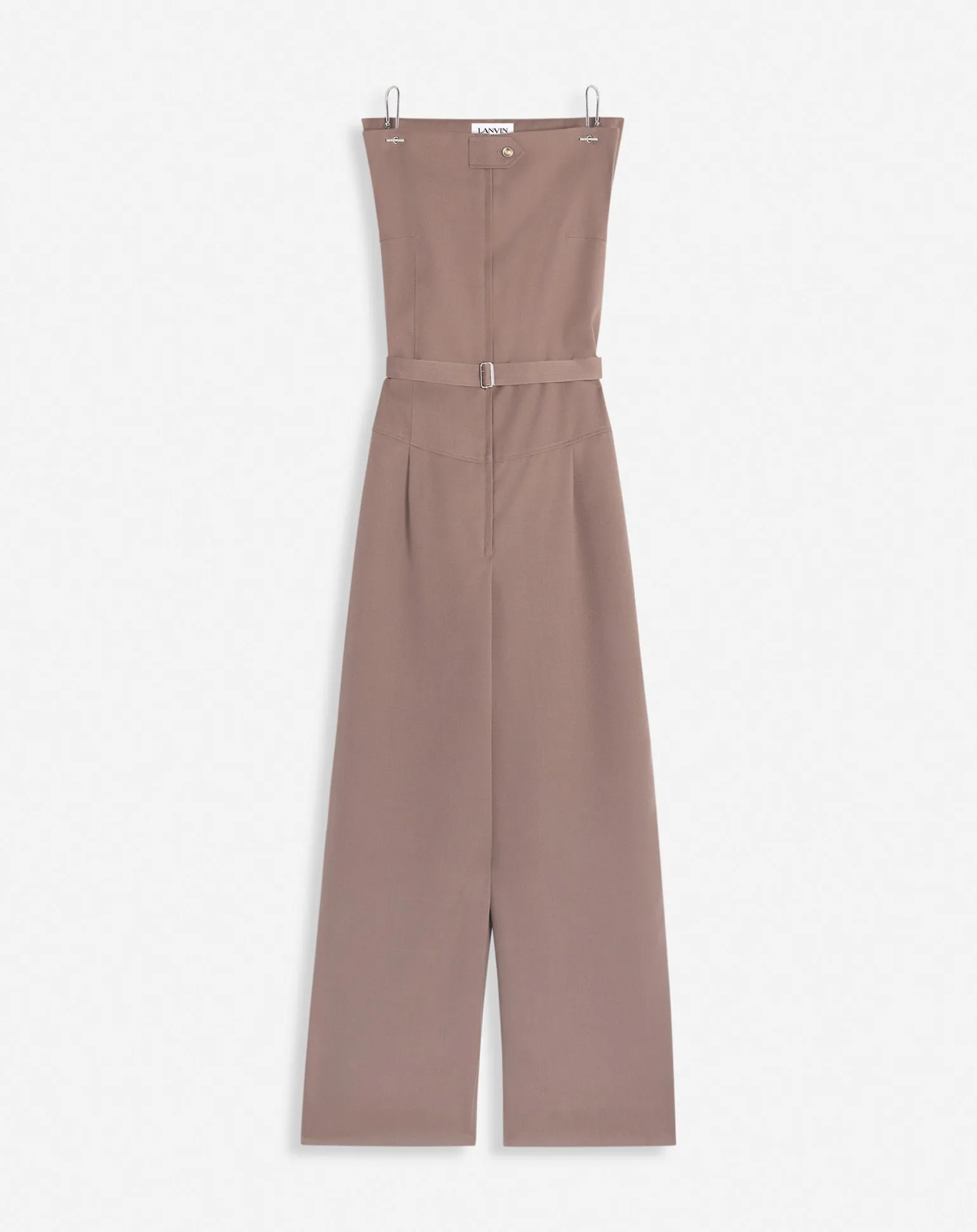 Lanvin Belted bustier jumpsuit Marronglace Flash Sale