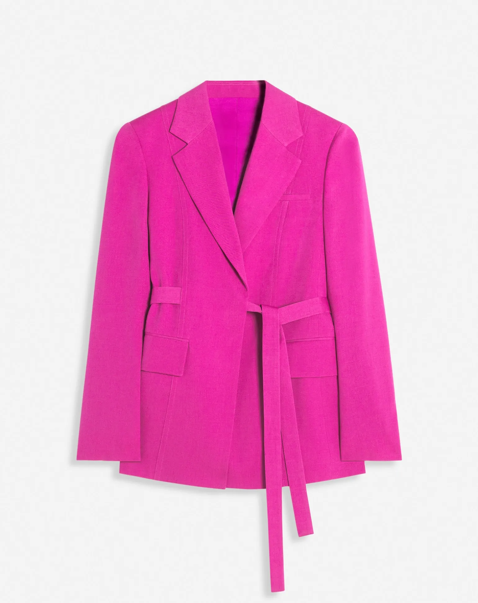 Lanvin Belted jacket Fuchsia Flash Sale