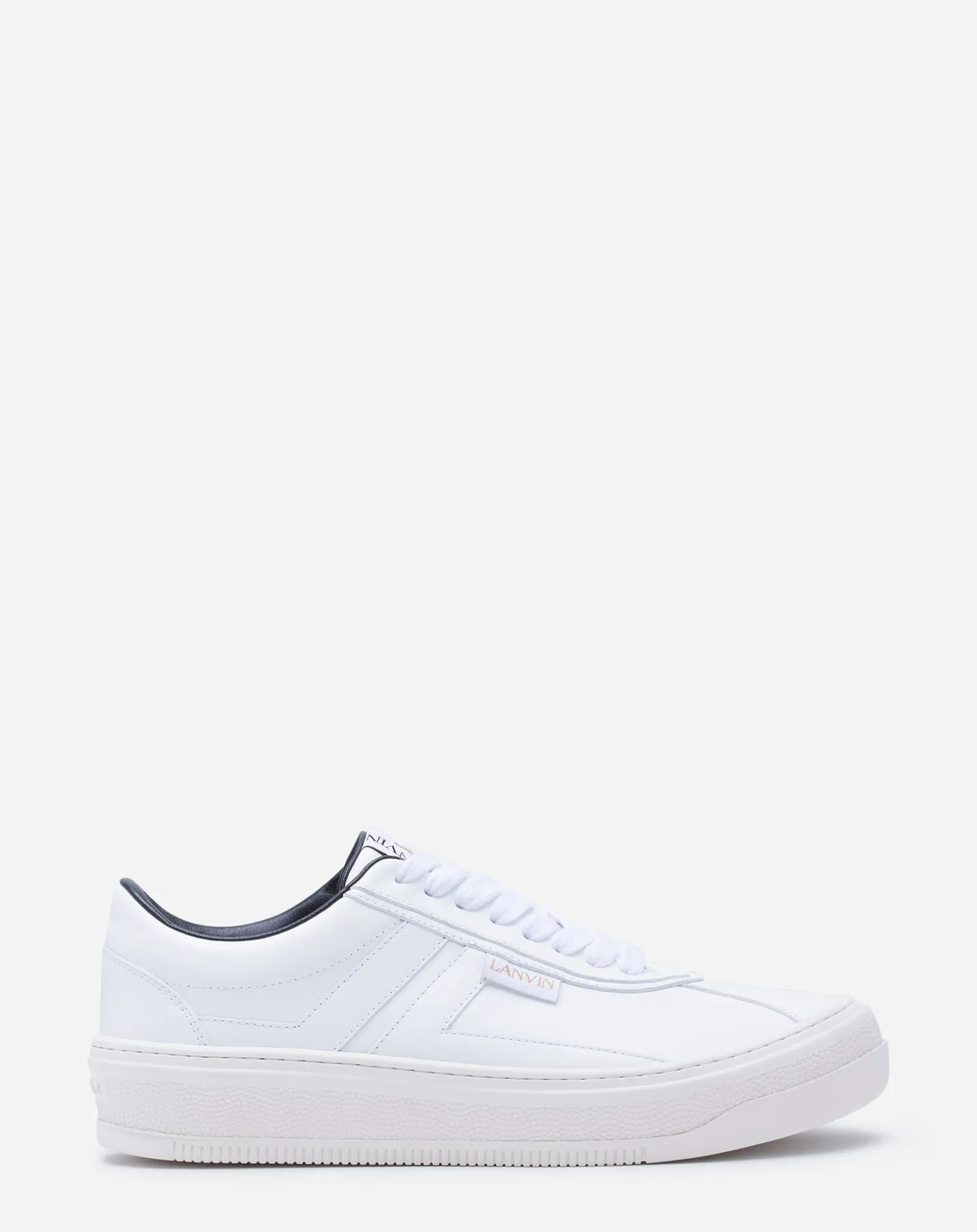 Lanvin Cash by sneakers in leather White Flash Sale