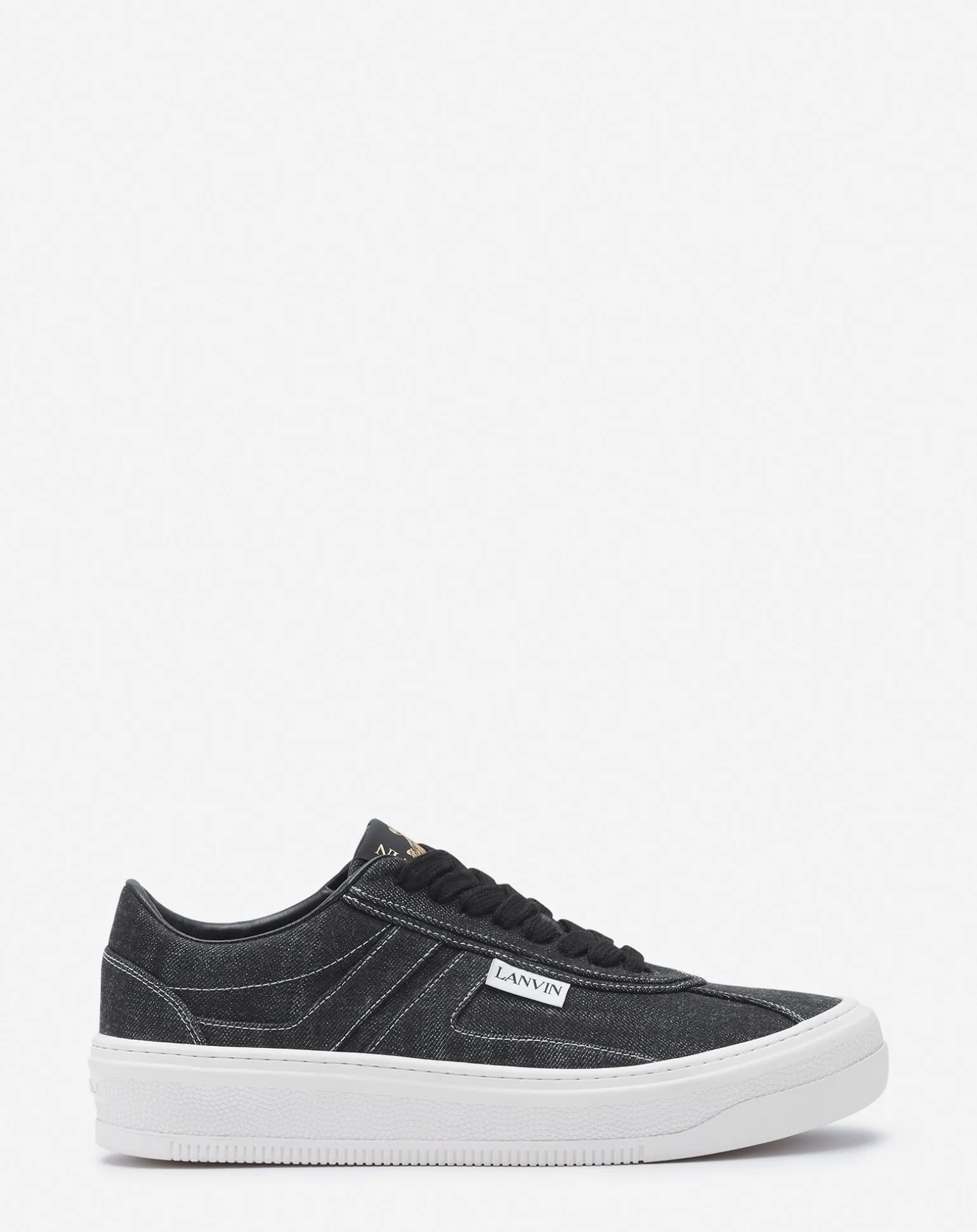 Lanvin Cash sneakers by in denim Black/white Cheap