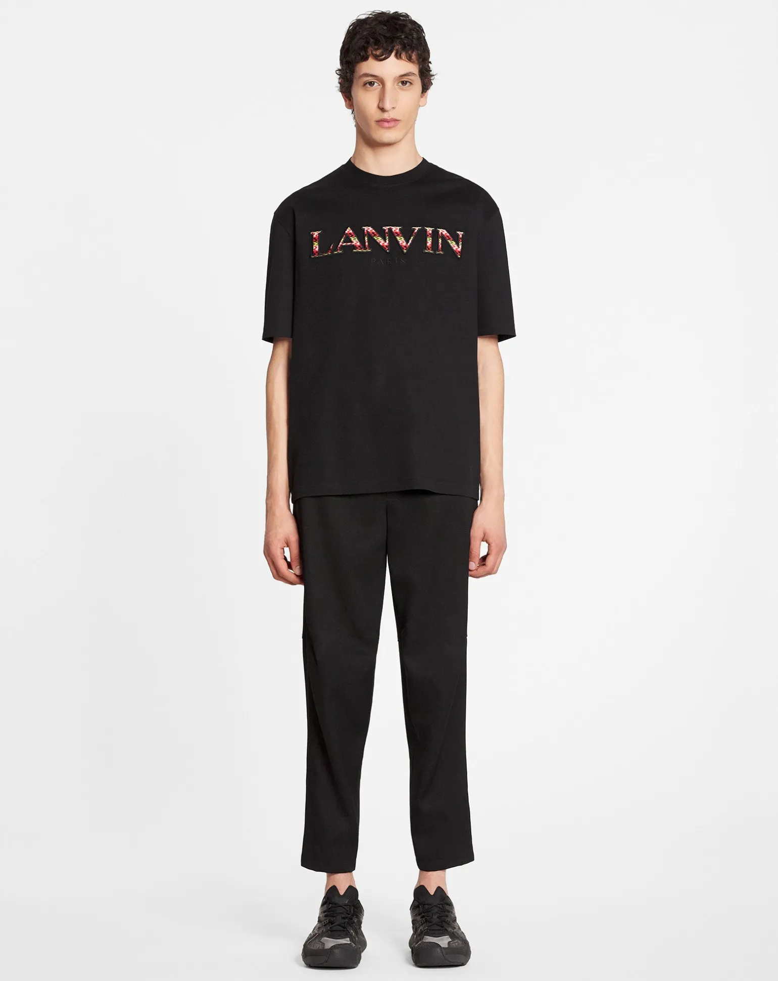 Lanvin Classic curb embroidered t-shirt Black Shop