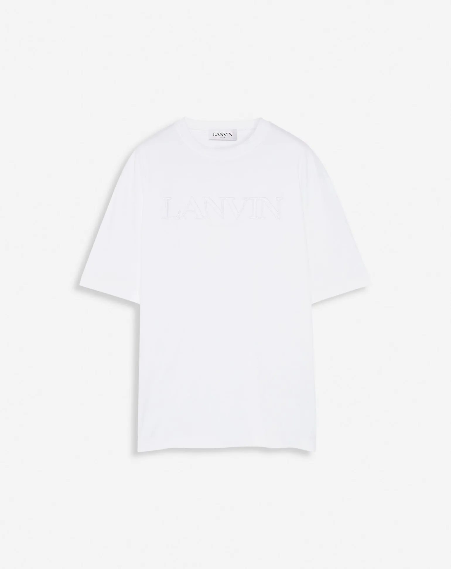 Lanvin Classic paris embroidered t-shirt Opticalwhite Sale