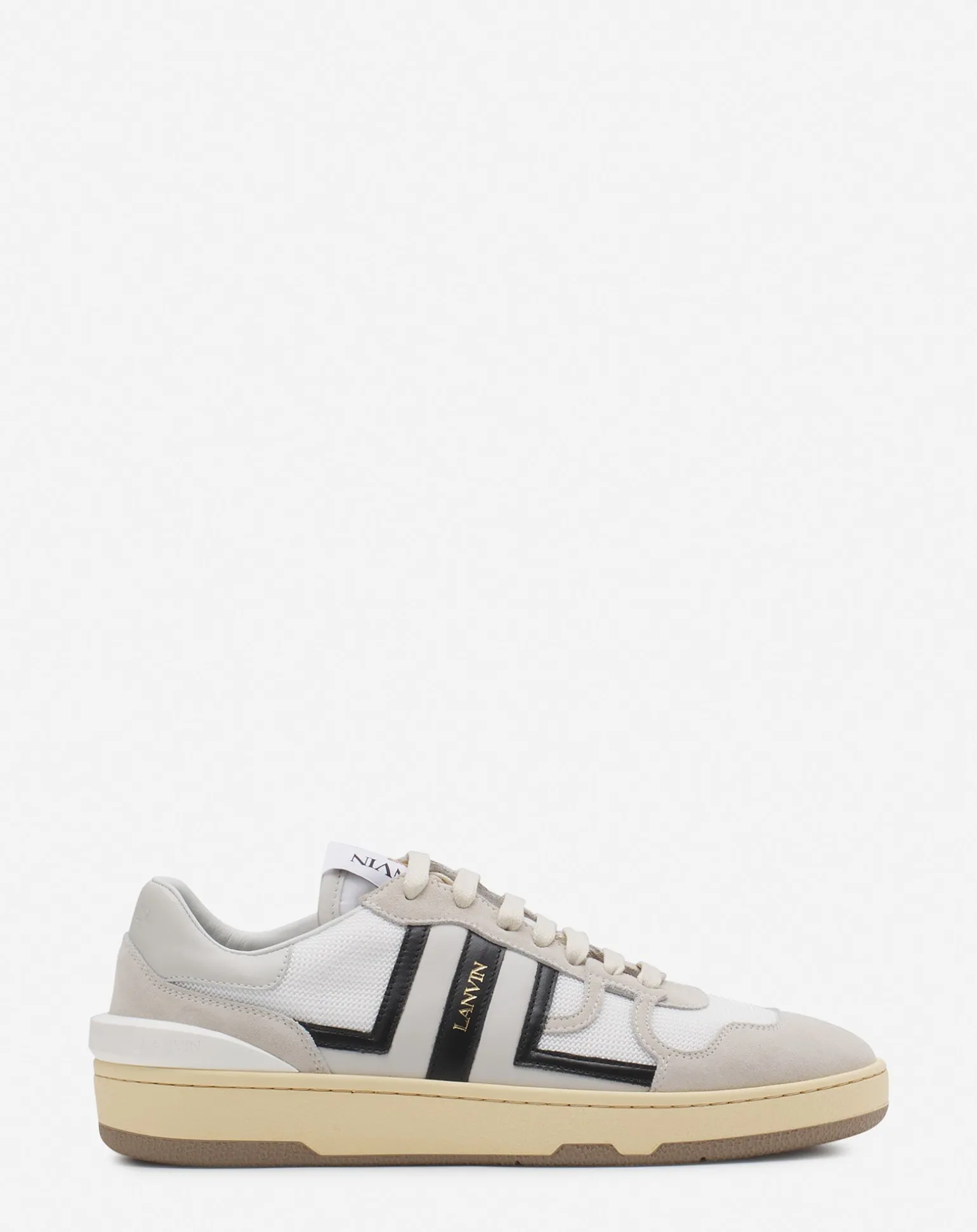 Lanvin Clay mesh sneakers Black/offwhite Discount