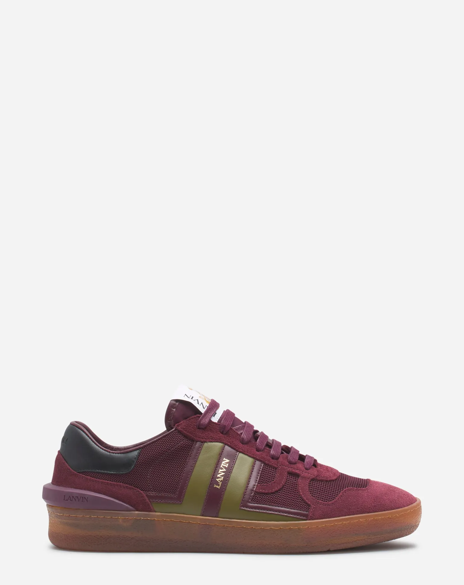 Lanvin Clay mesh sneakers Burgundy/green Sale