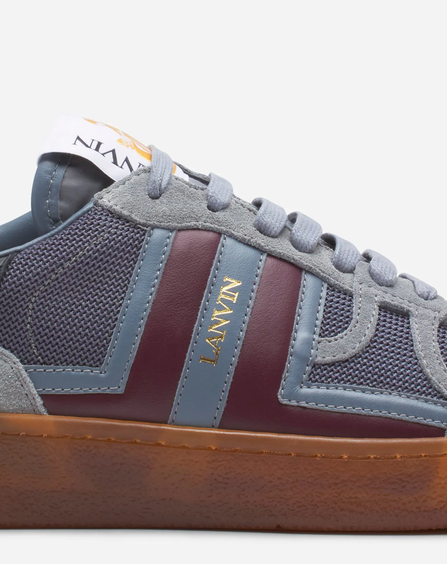 Lanvin Clay mesh sneakers Lightgrey/burgundy Clearance