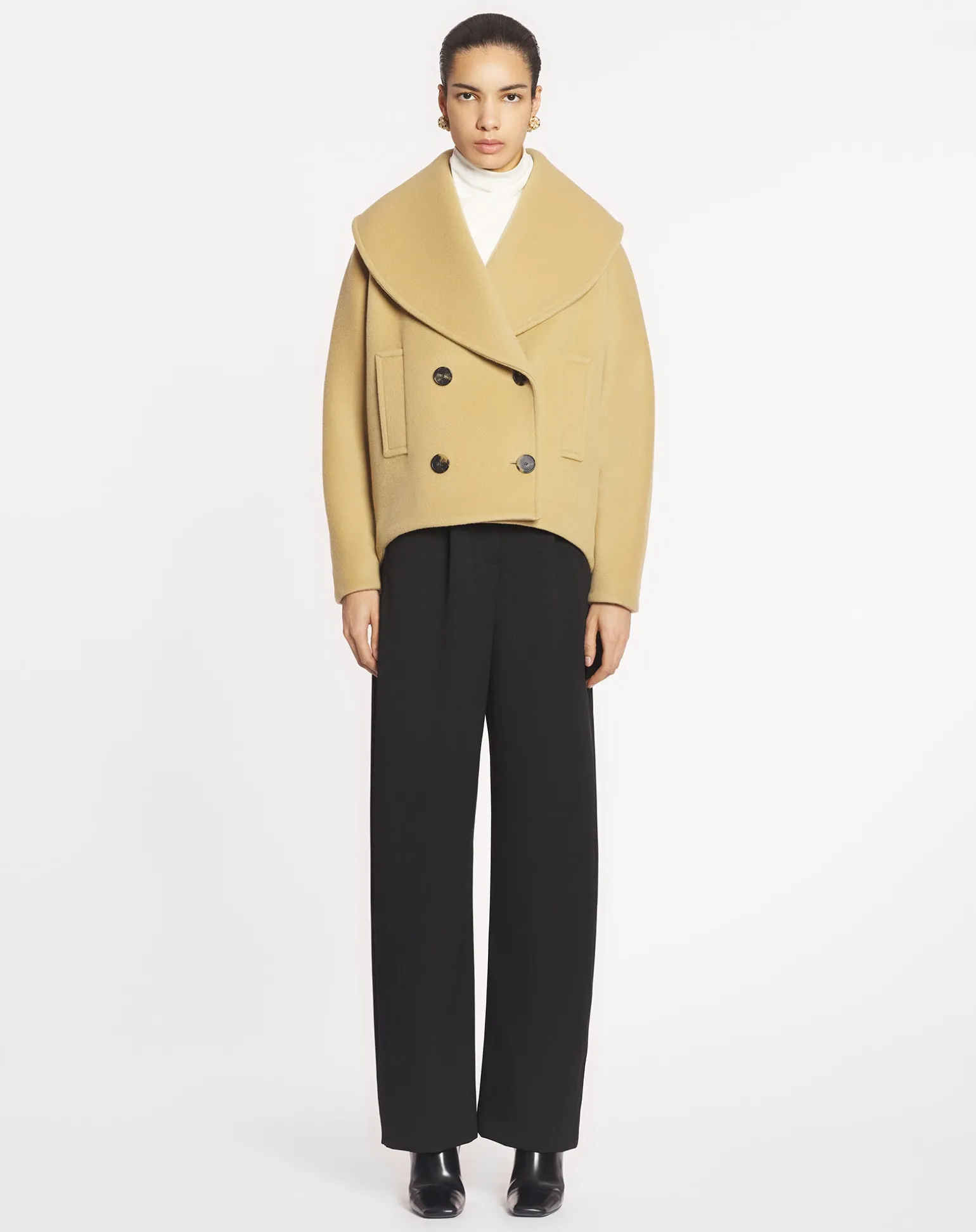 Lanvin Cocoon pea coat Saharan Shop