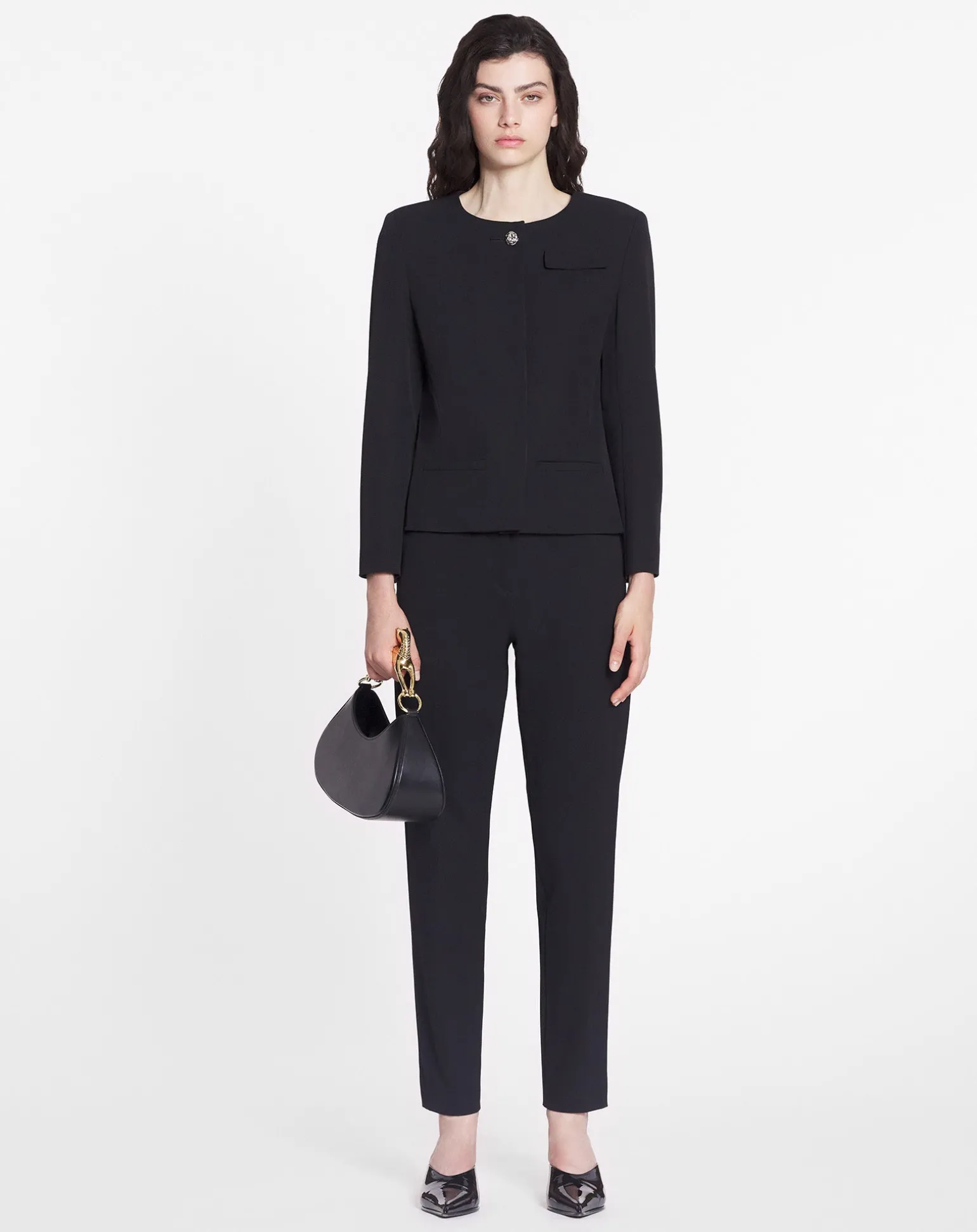 Lanvin Cropped fitted jacket Black Store