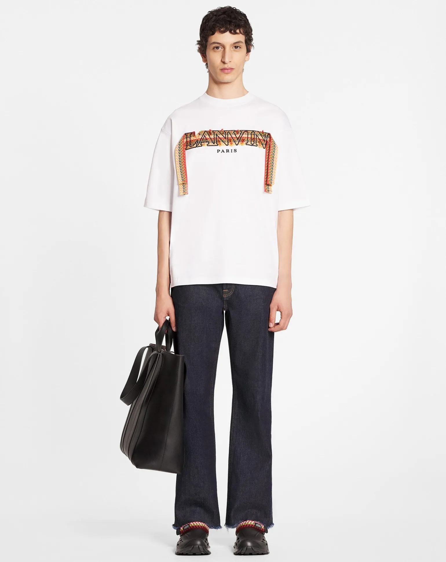 Lanvin Curb lace oversized t-shirt Opticalwhite Shop