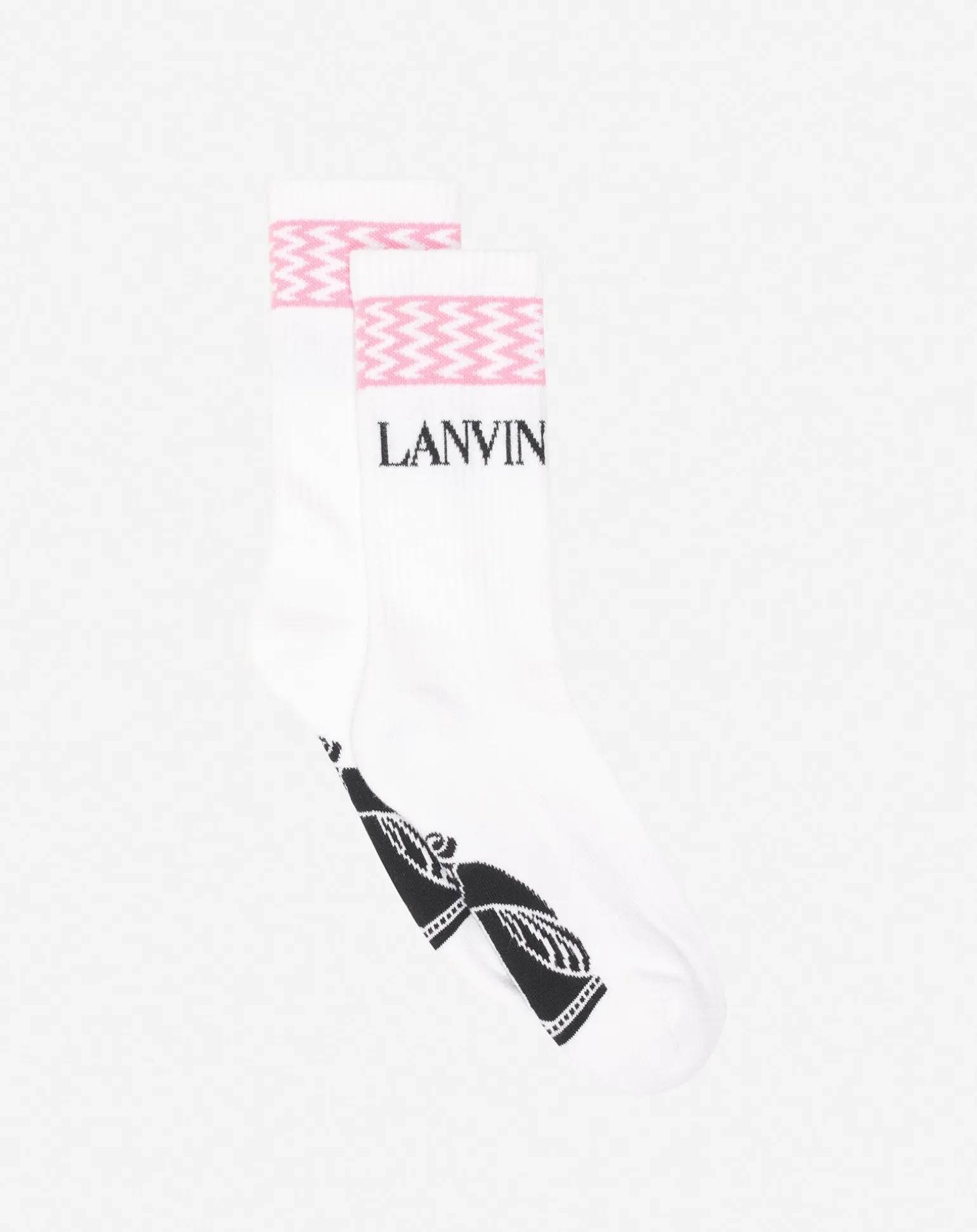 Lanvin Curb socks White/lightpink Hot