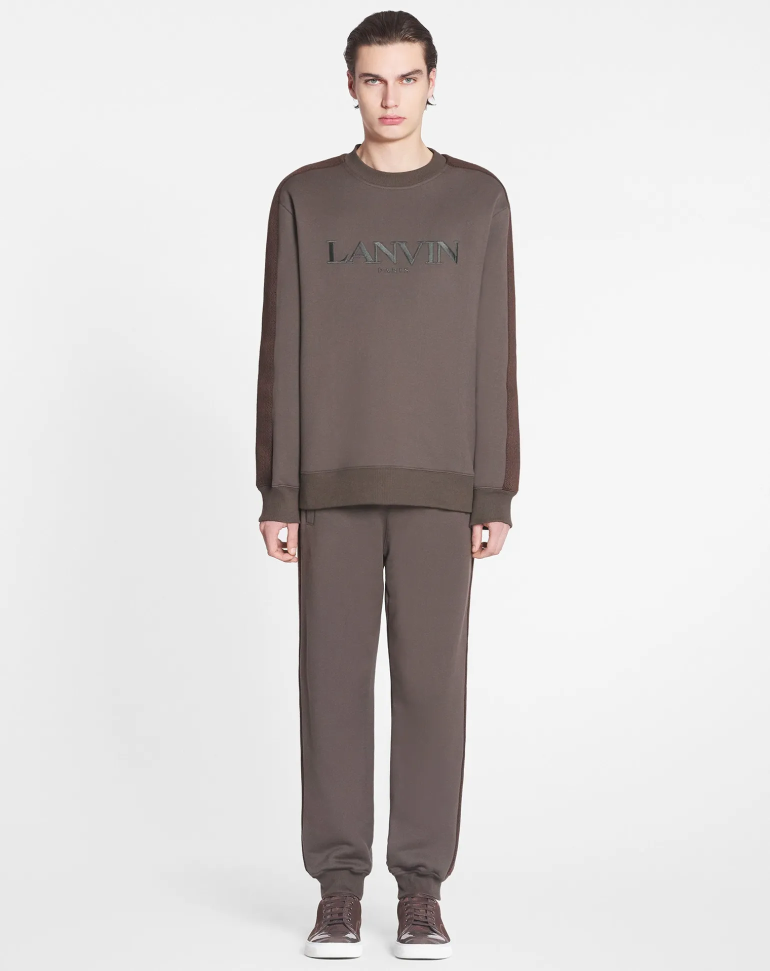 Lanvin Curb side embroidered loose-fitting sweatshirt Shadow Store