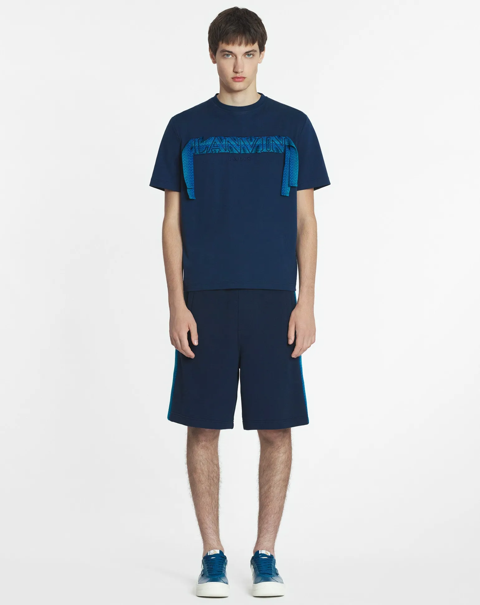 Lanvin Curb side shorts Petrolblue Best Sale