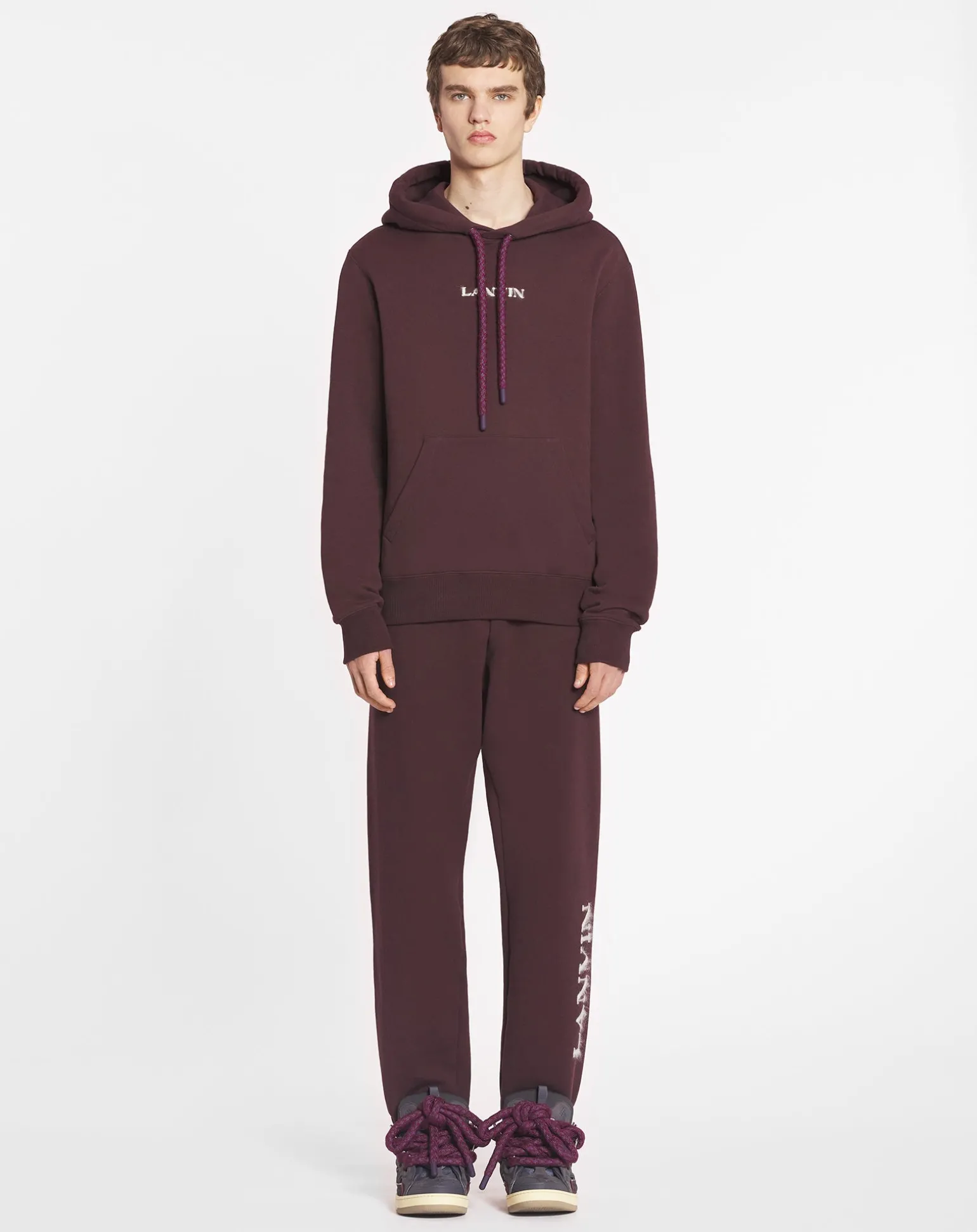 Lanvin Curb snake hoodie Burgundy Flash Sale