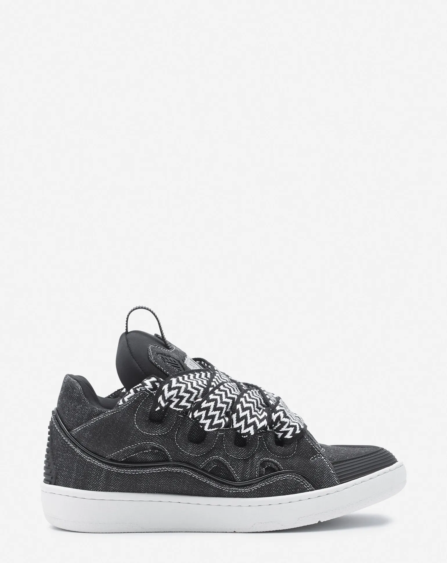 Lanvin Curb sneakers in denim Black Cheap