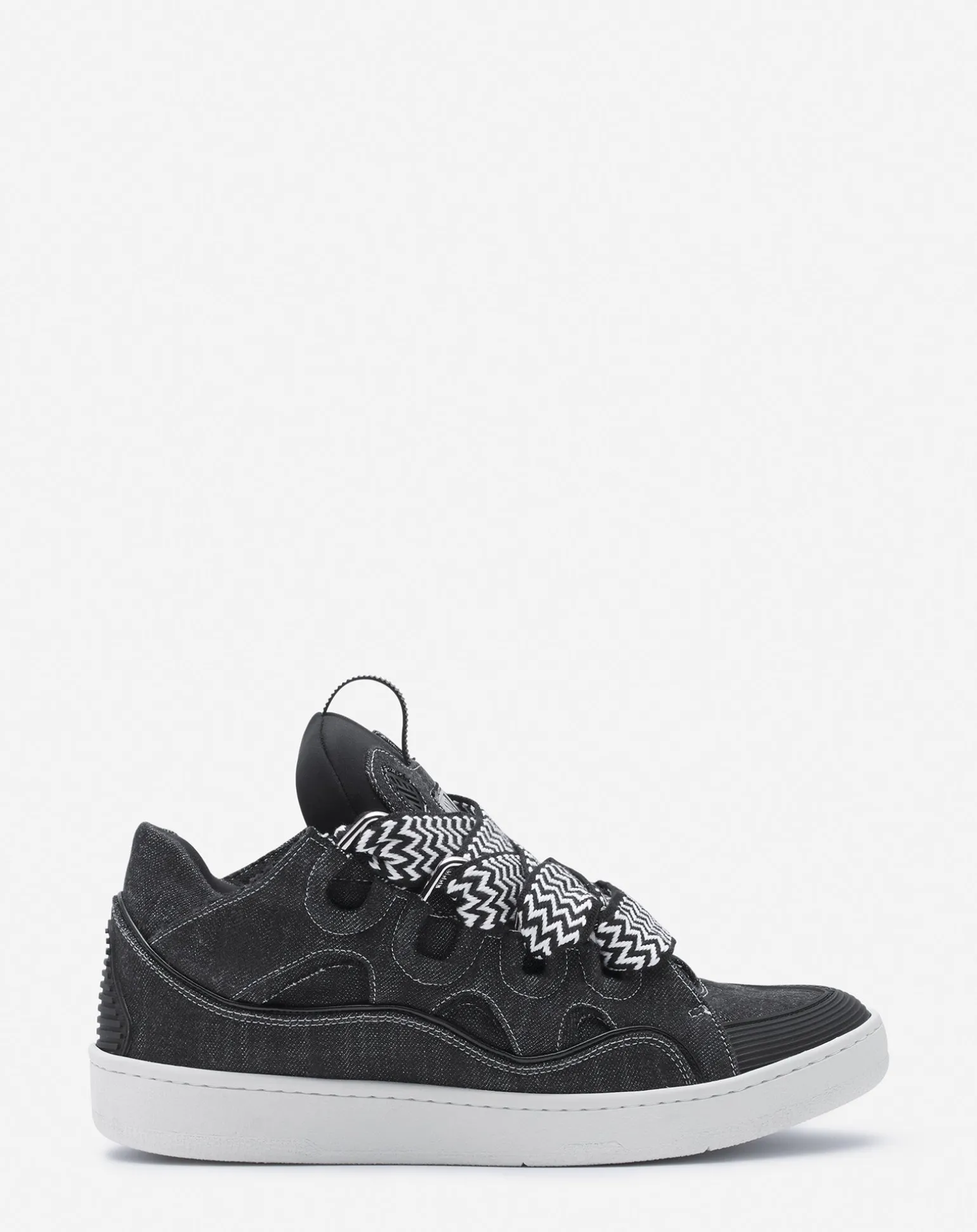 Lanvin Curb sneakers in denim Black Cheap