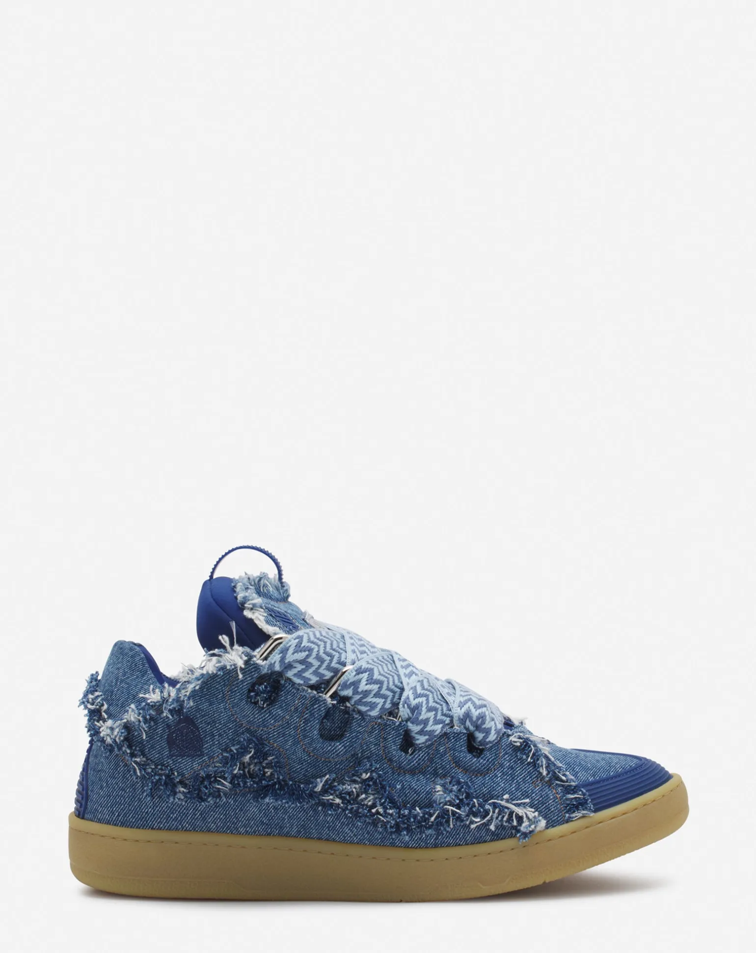 Lanvin Curb sneakers in denim Denimblue Discount