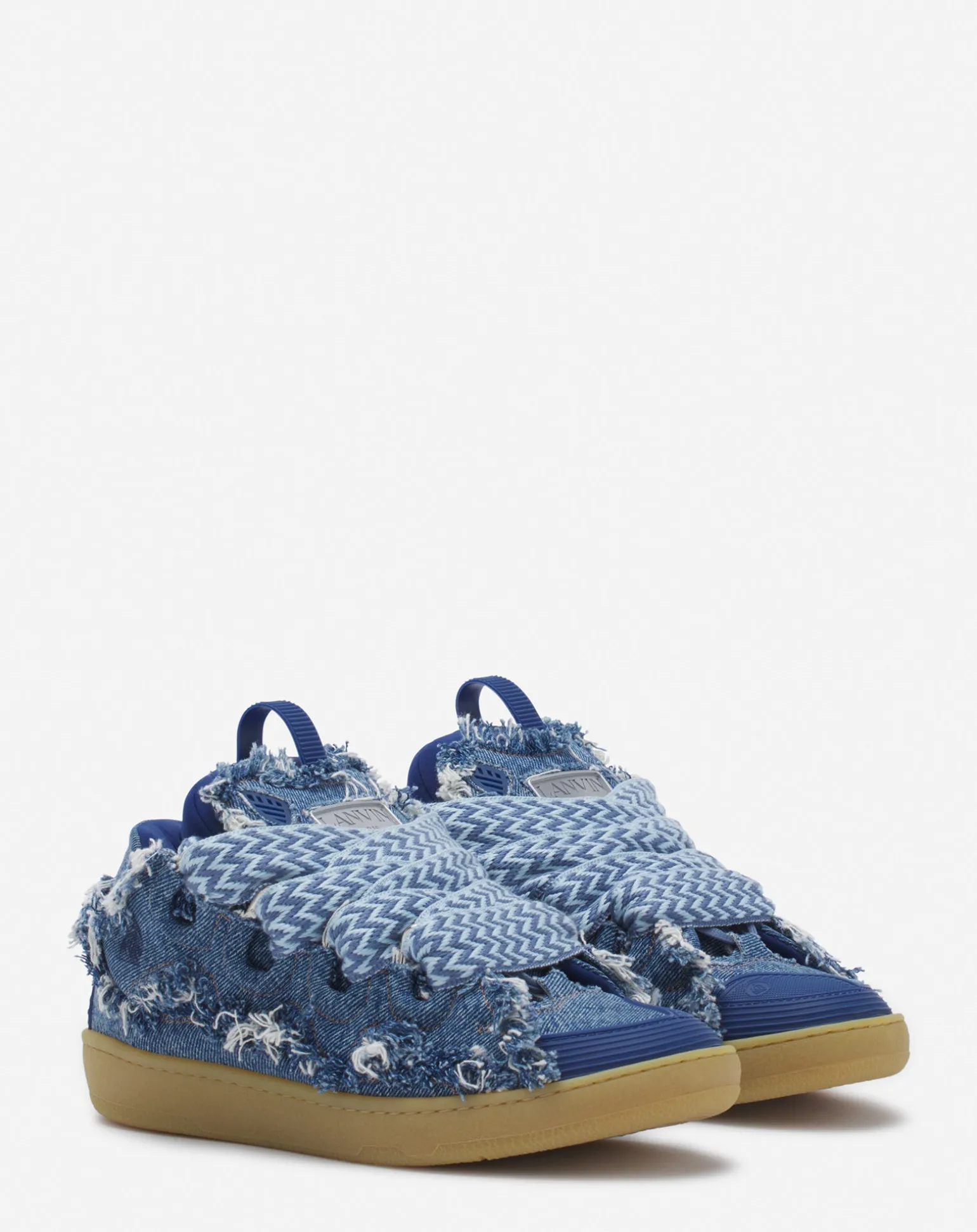 Lanvin Curb sneakers in denim Denimblue Outlet