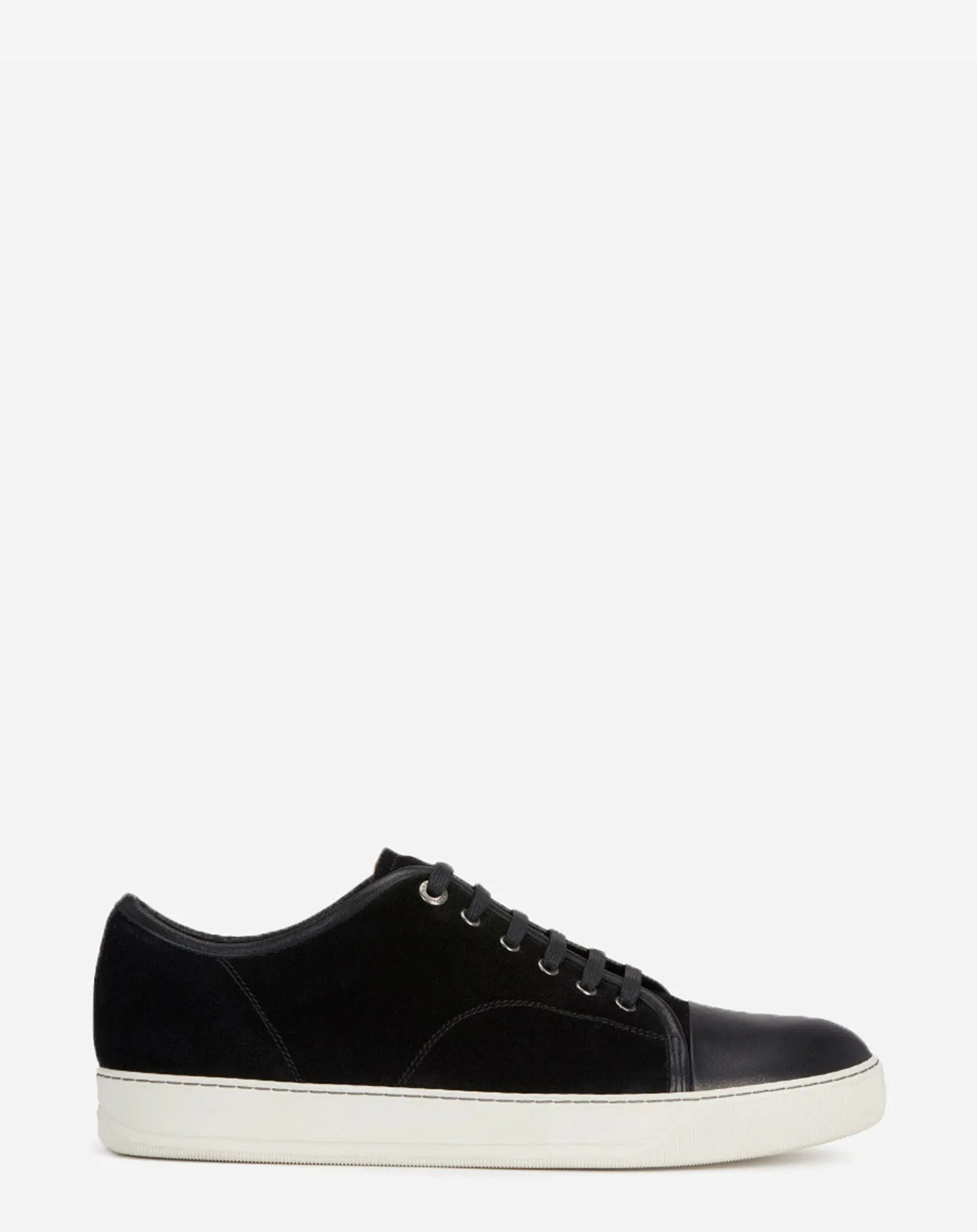 Lanvin Dbb1 leather and suede sneakers Black Flash Sale