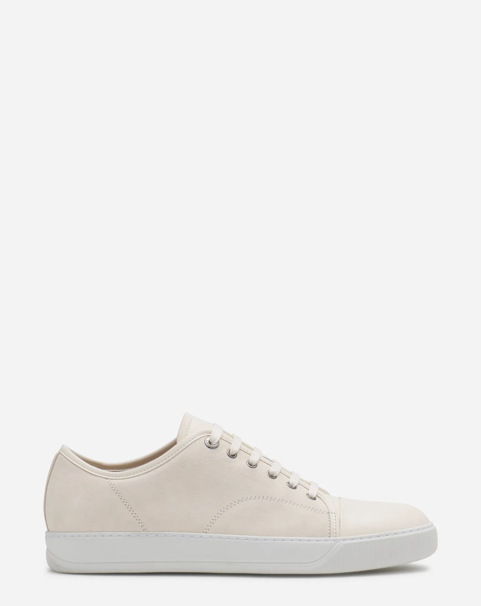 Lanvin Dbb1 leather and suede sneakers Cream Clearance