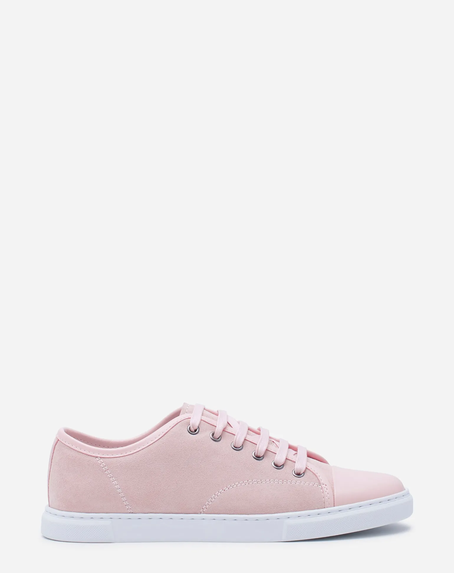 Lanvin Dbb1 leather and suede sneakers Palepink Shop