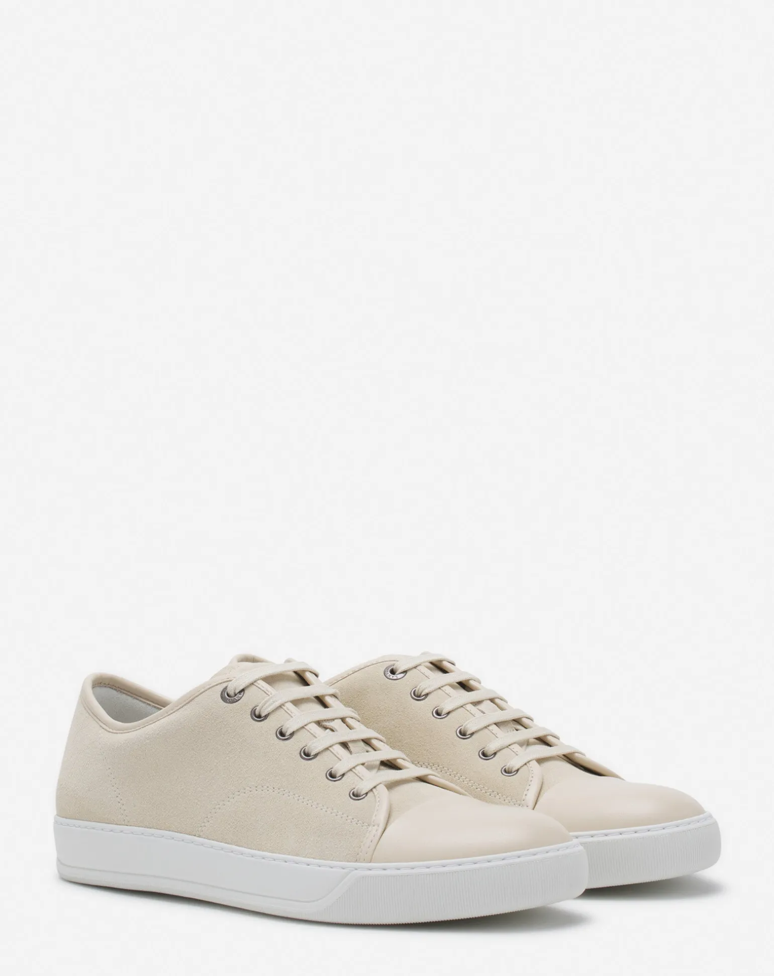 Lanvin Dbb1 leather and suede sneakers Vanilla Hot