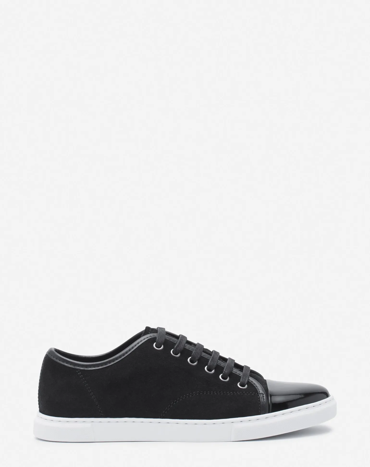 Lanvin Dbb1 sneakers in suede and patent leather Black New