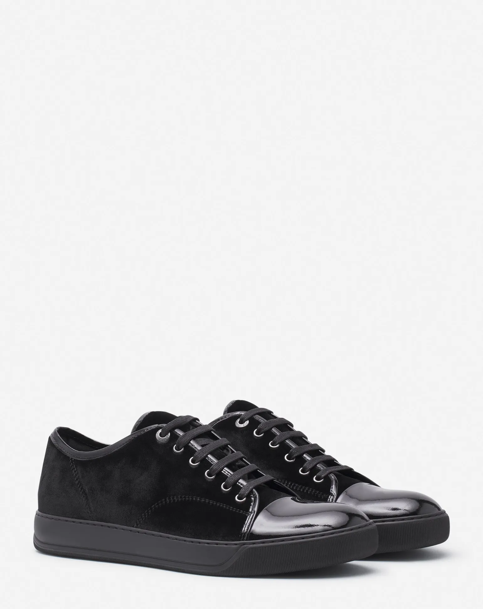 Lanvin Dbb1 sneakers in velvet and patent leather Black/black Best Sale