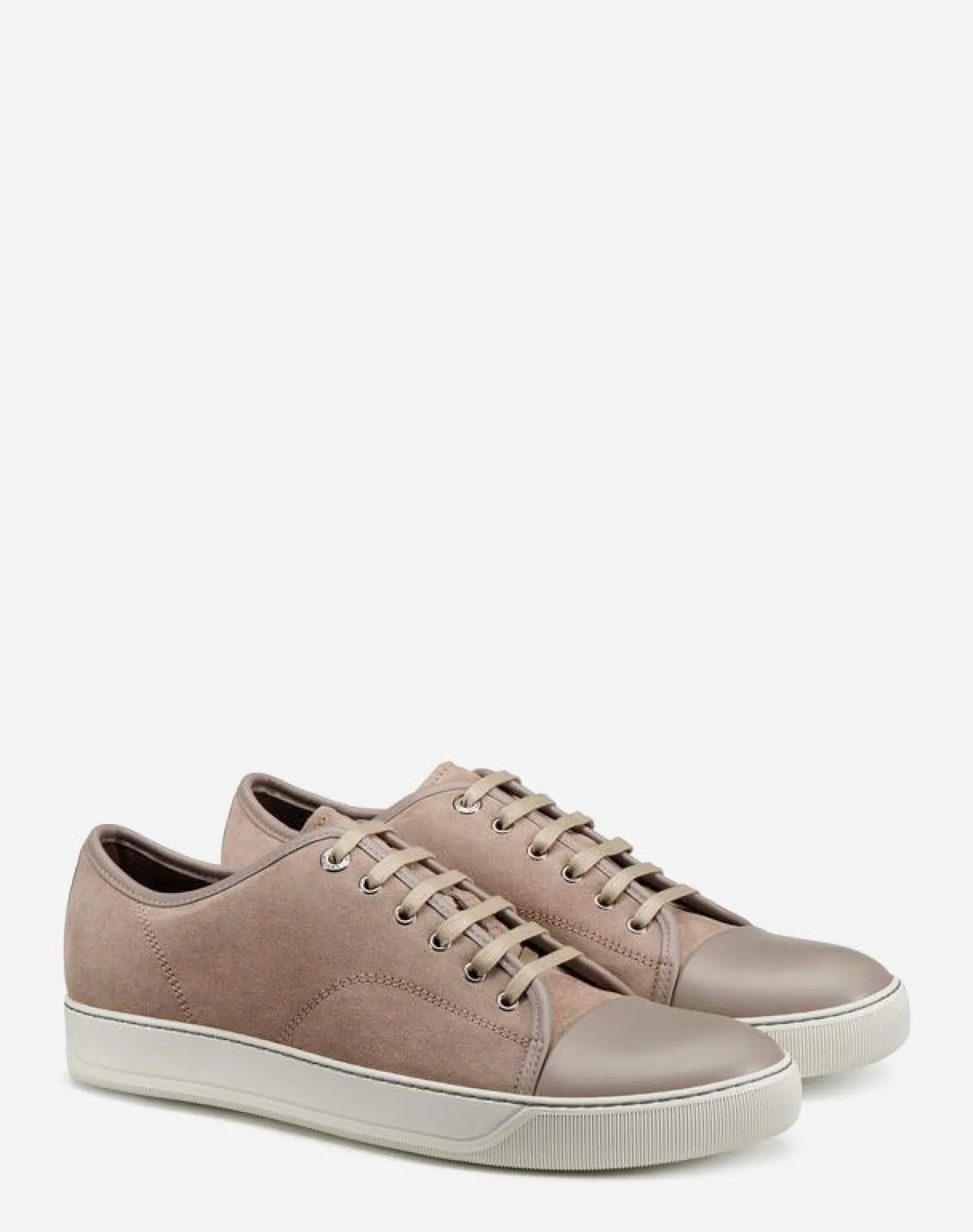 Lanvin Dbb1 suede and leather sneakers Beige Cheap