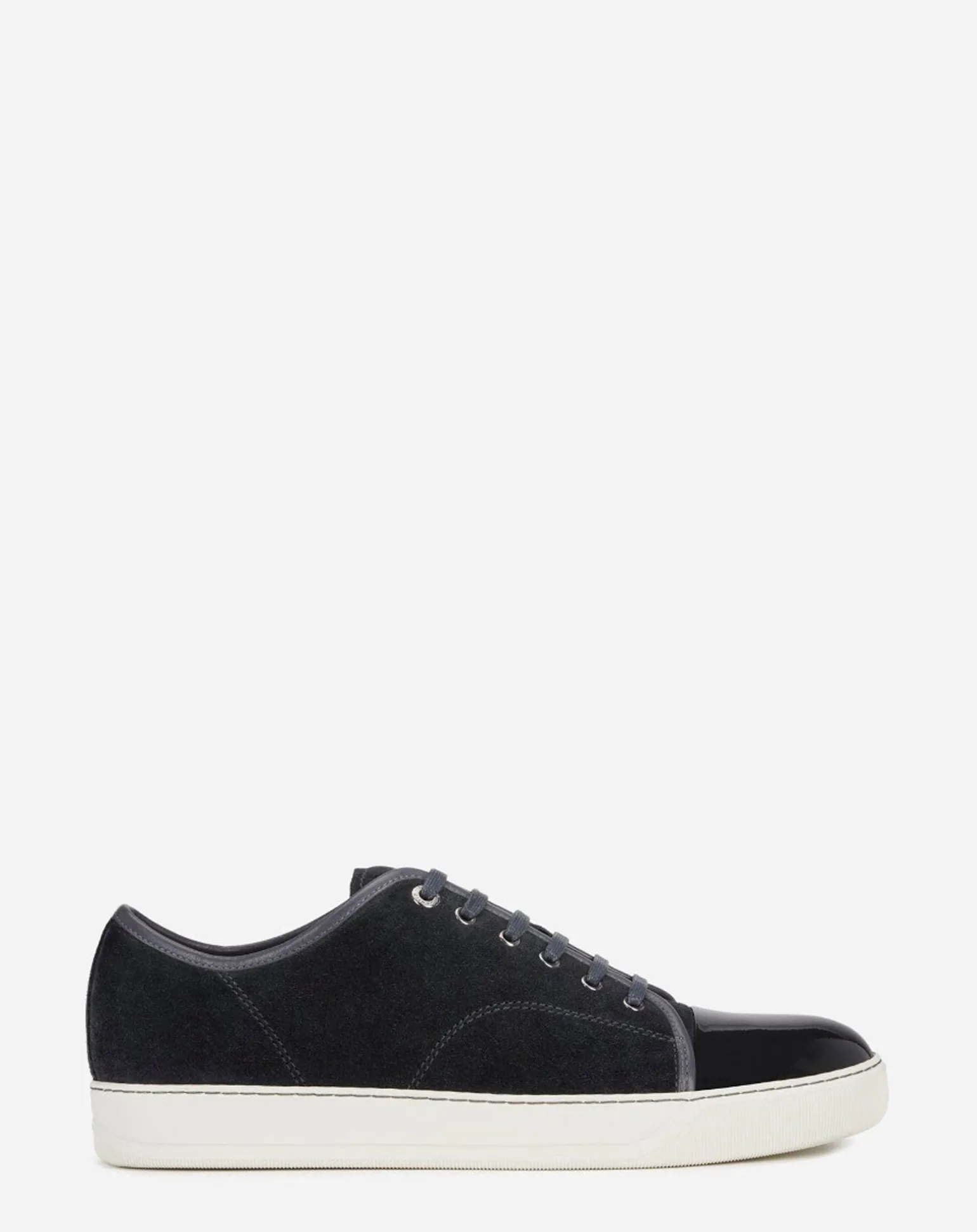 Lanvin Dbb1 suede and patent leather sneakers Grey Outlet