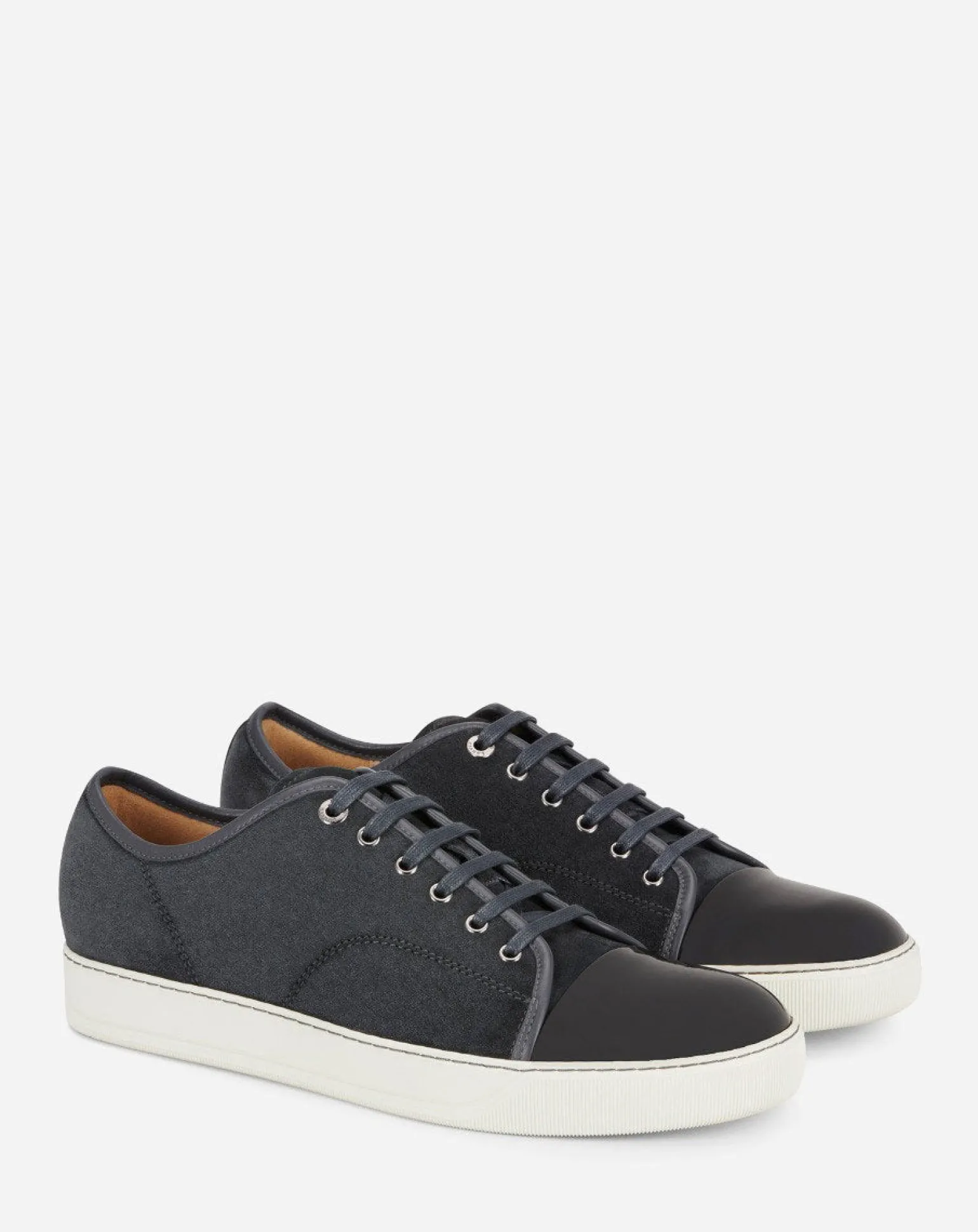 Lanvin Dbb1 suede and patent leather sneakers Grey Outlet