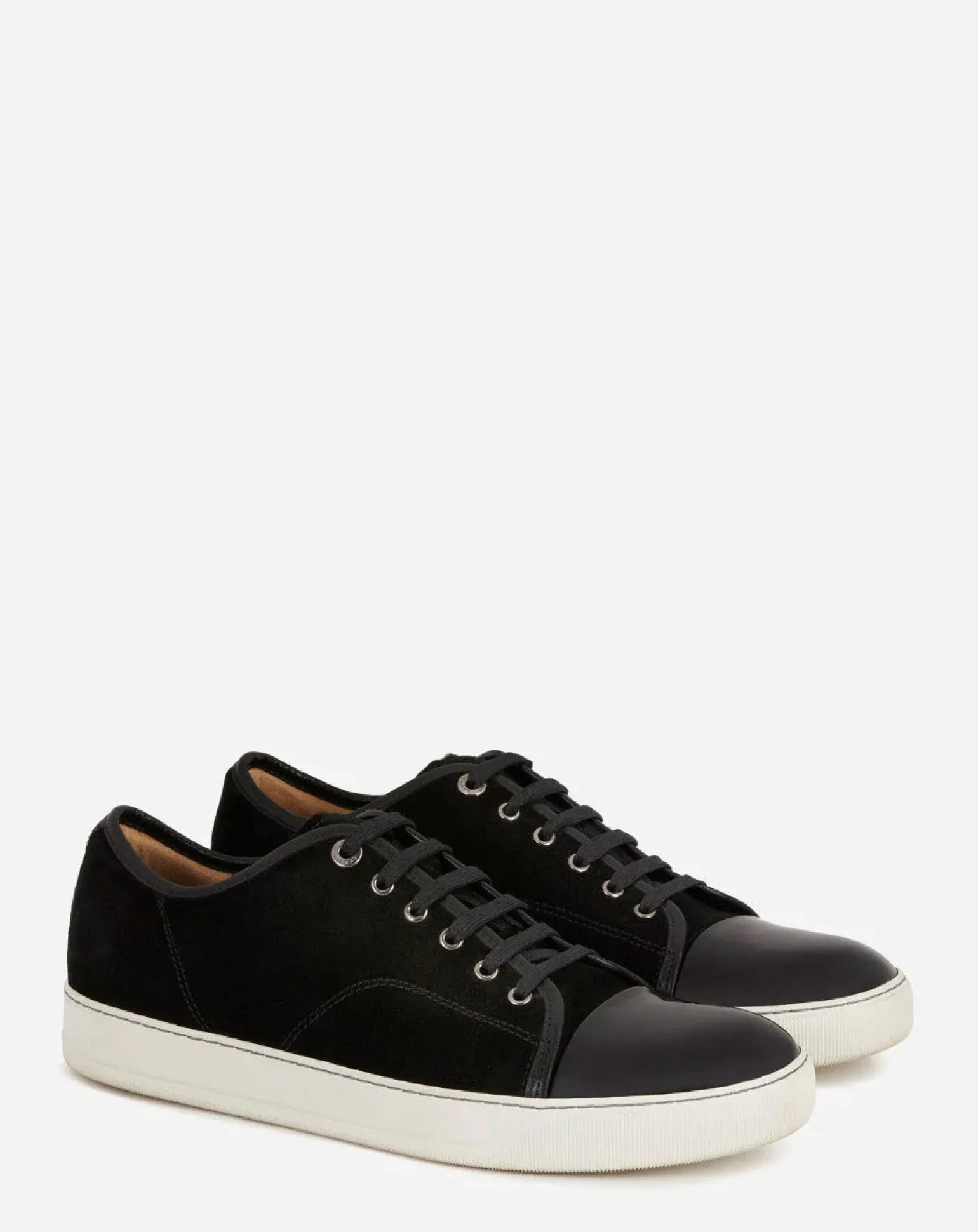 Lanvin Dbb1 suede and patent leather sneakers Black Store