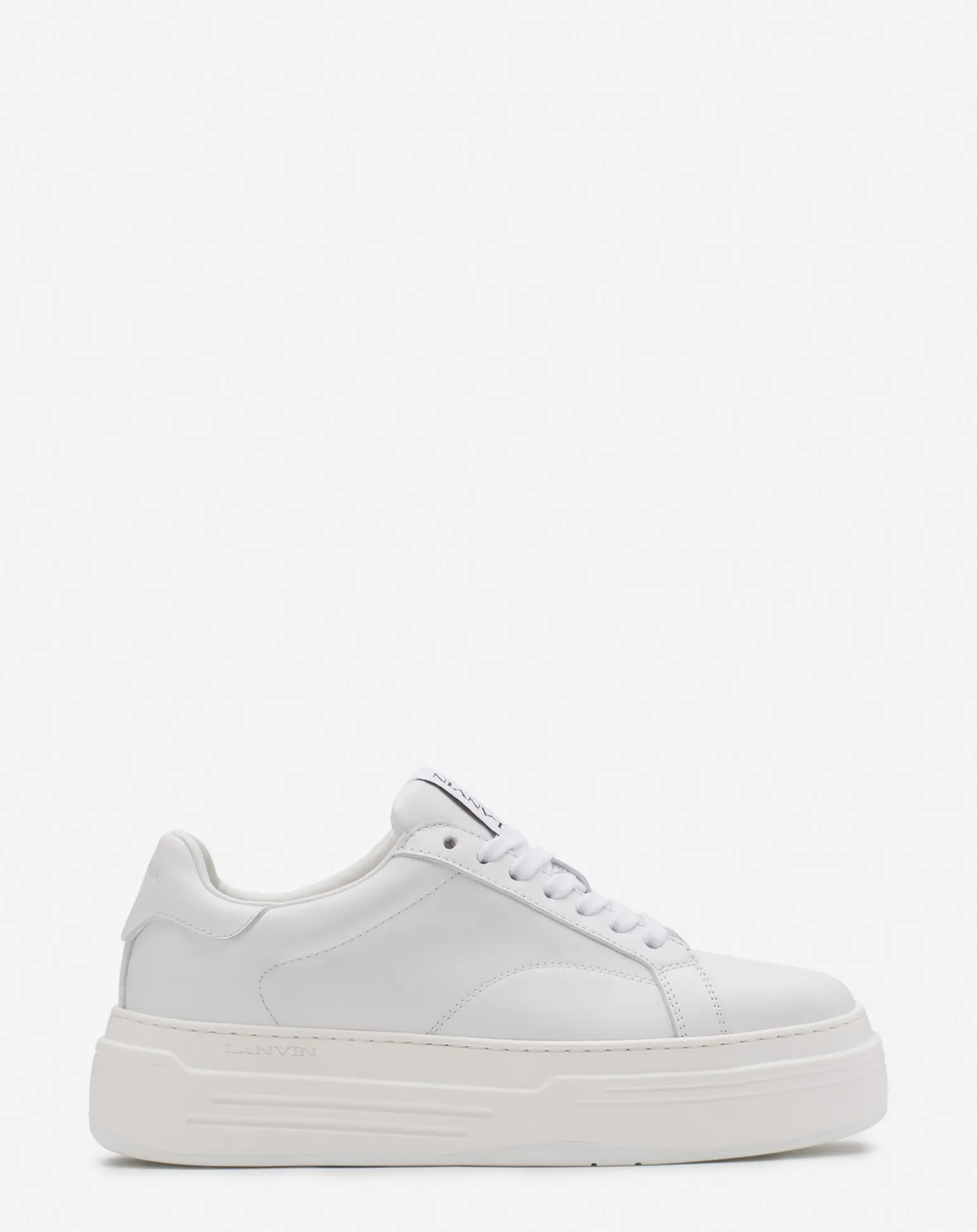 Lanvin Ddb0 leather platform sneakers White/white Cheap