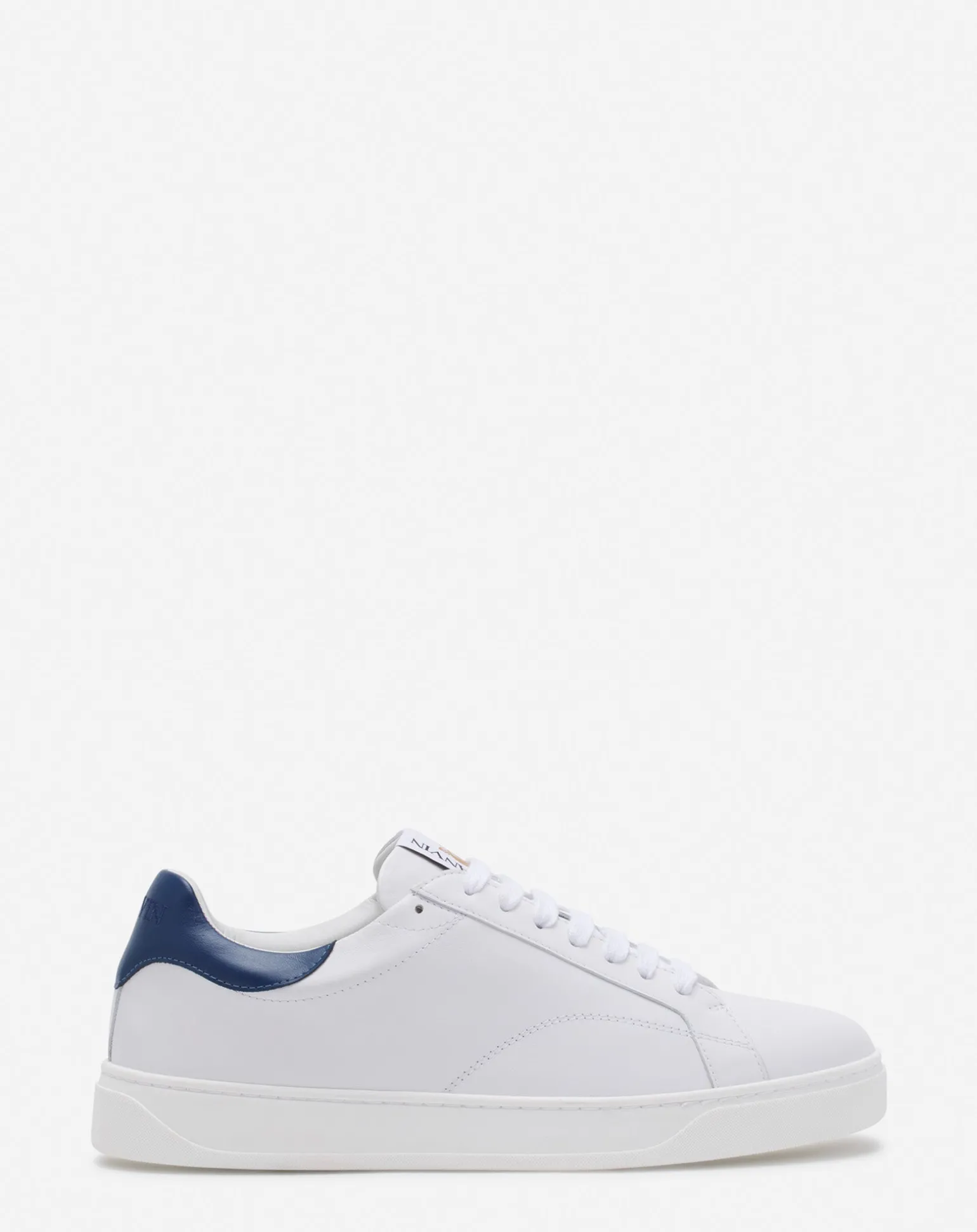 Lanvin Ddb0 leather sneakers White/darkblue Online