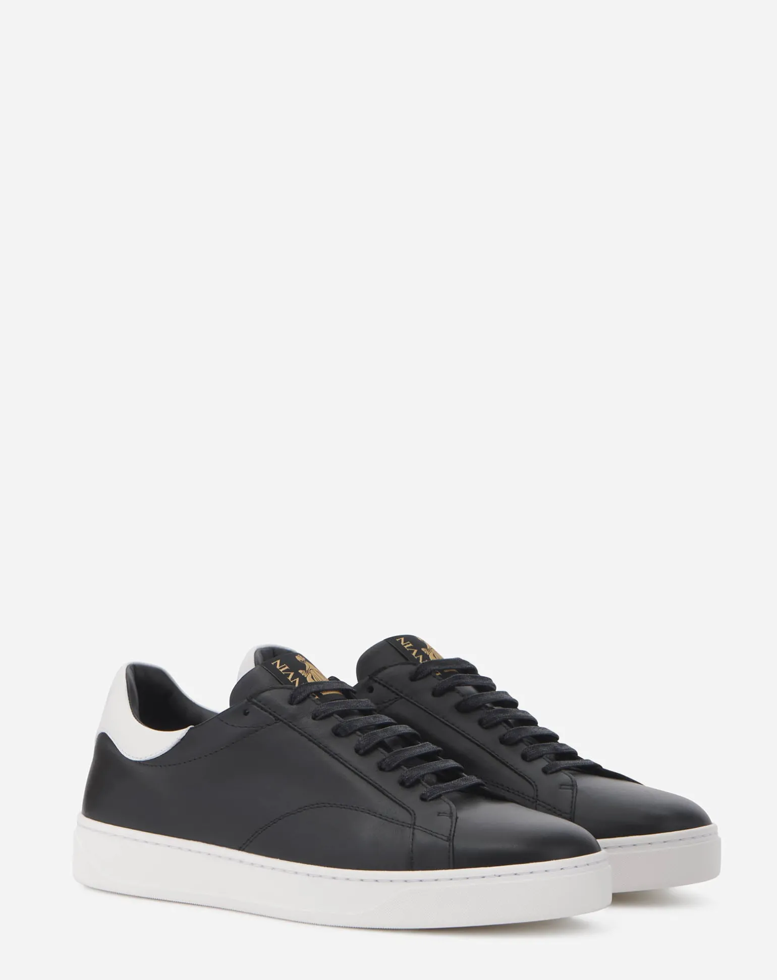 Lanvin Ddb0 leather sneakers Black/white Cheap