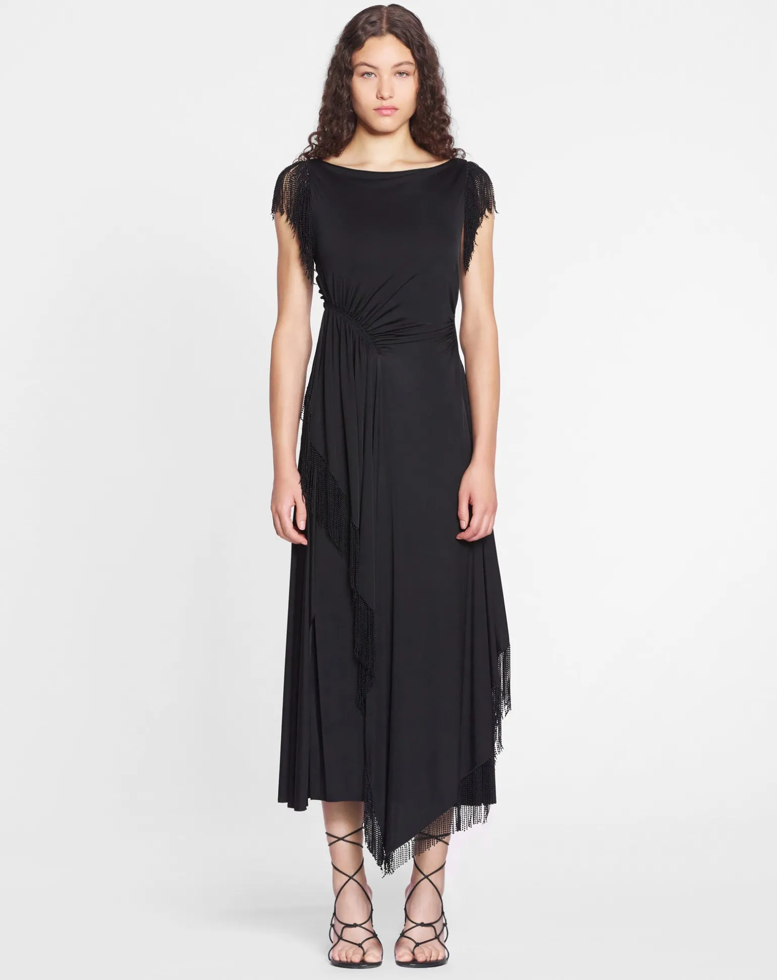 Lanvin Embroidered sleeveless dress Black Store