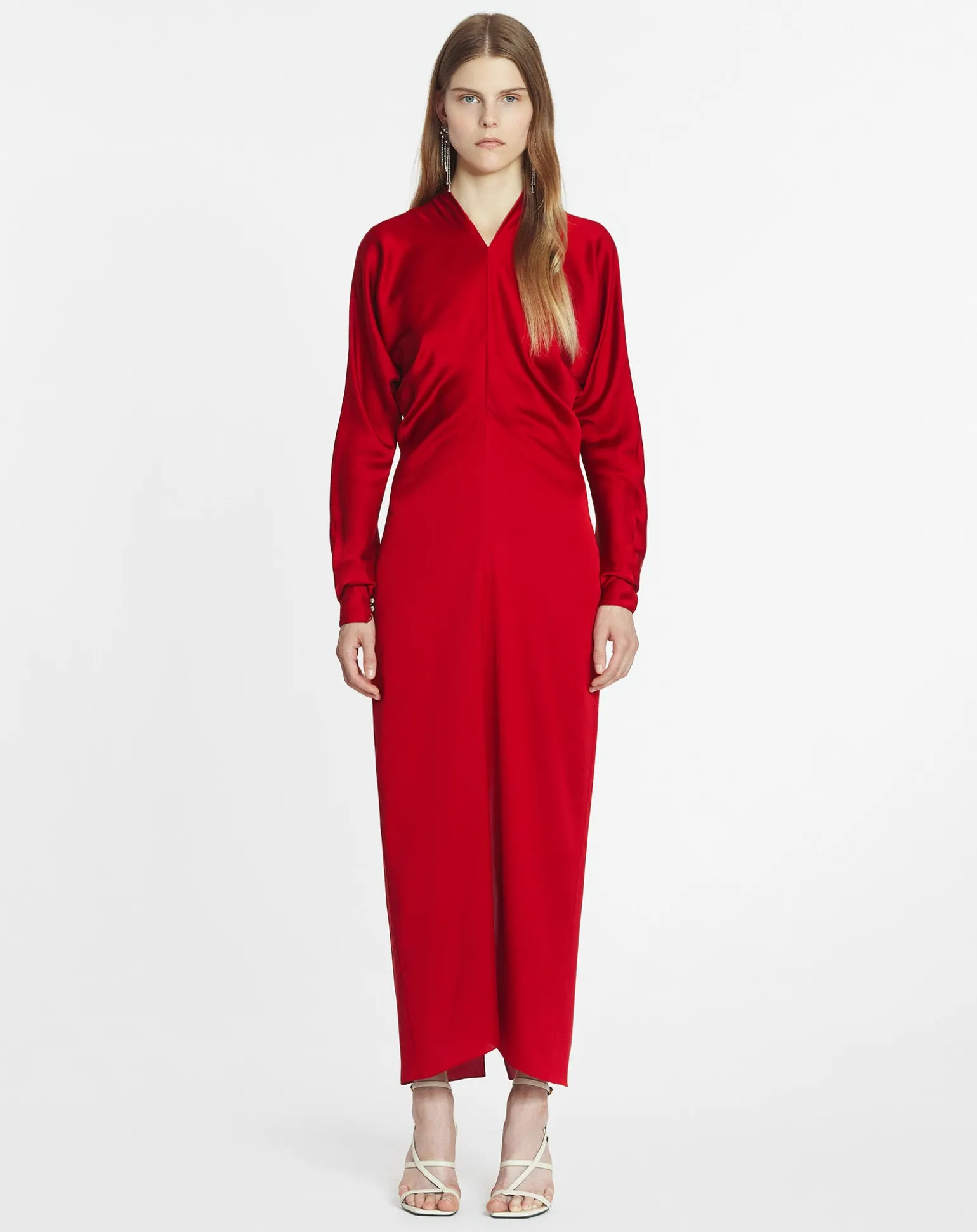 Lanvin Fitted silk dress Carminered Online