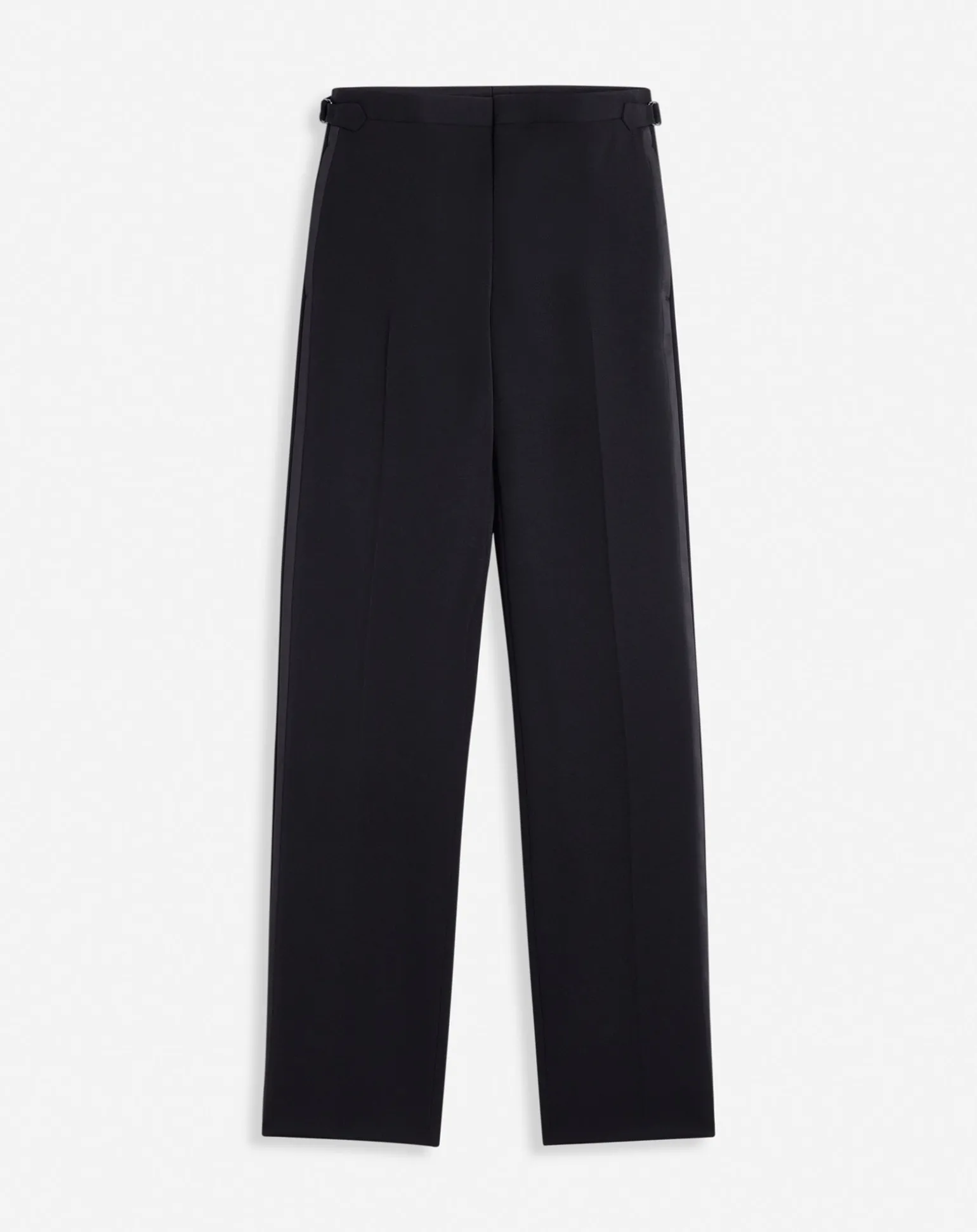 Lanvin Fitted tailored pants with satin bands Black Hot