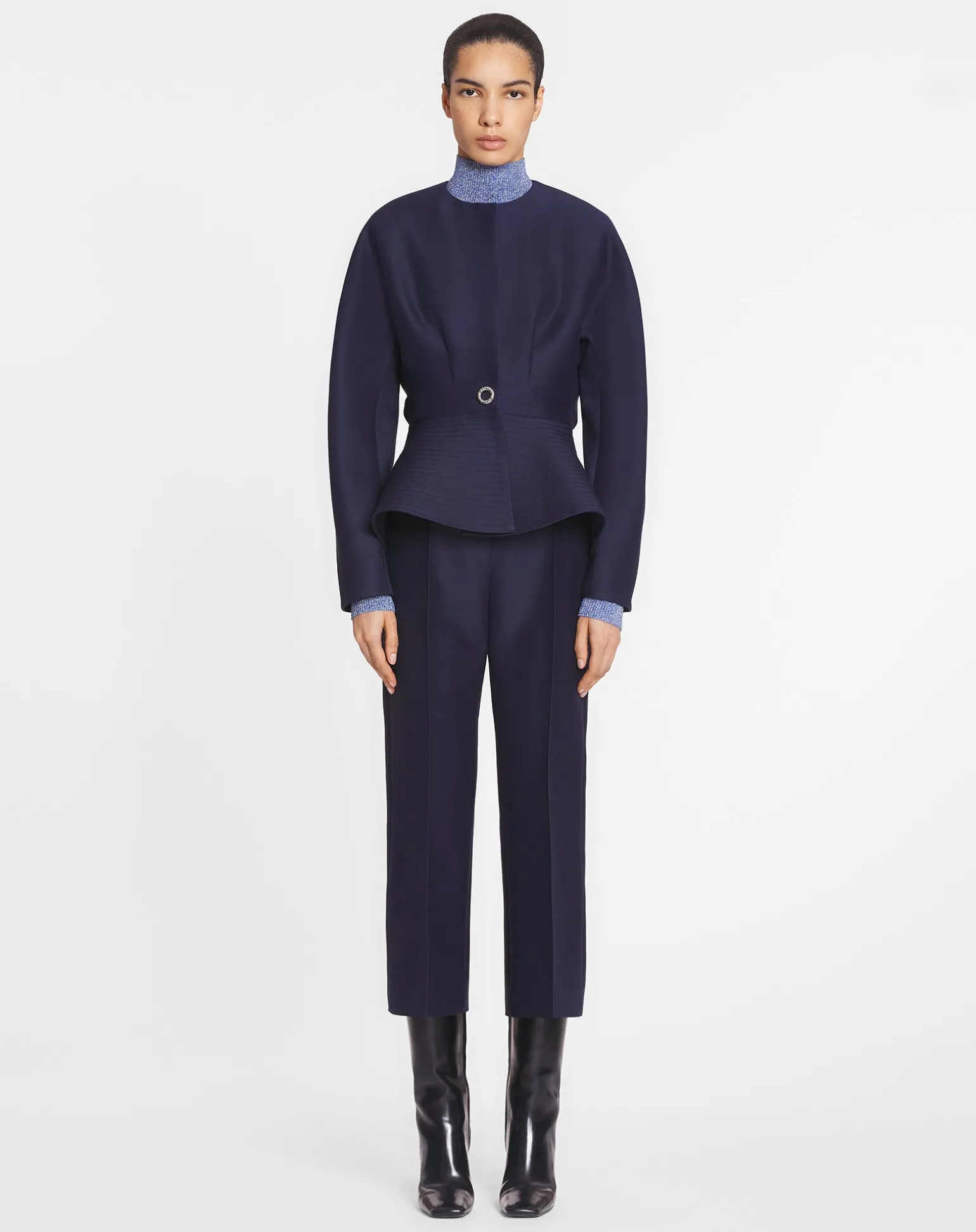 Lanvin Flared cropped pants Midnightblue Store