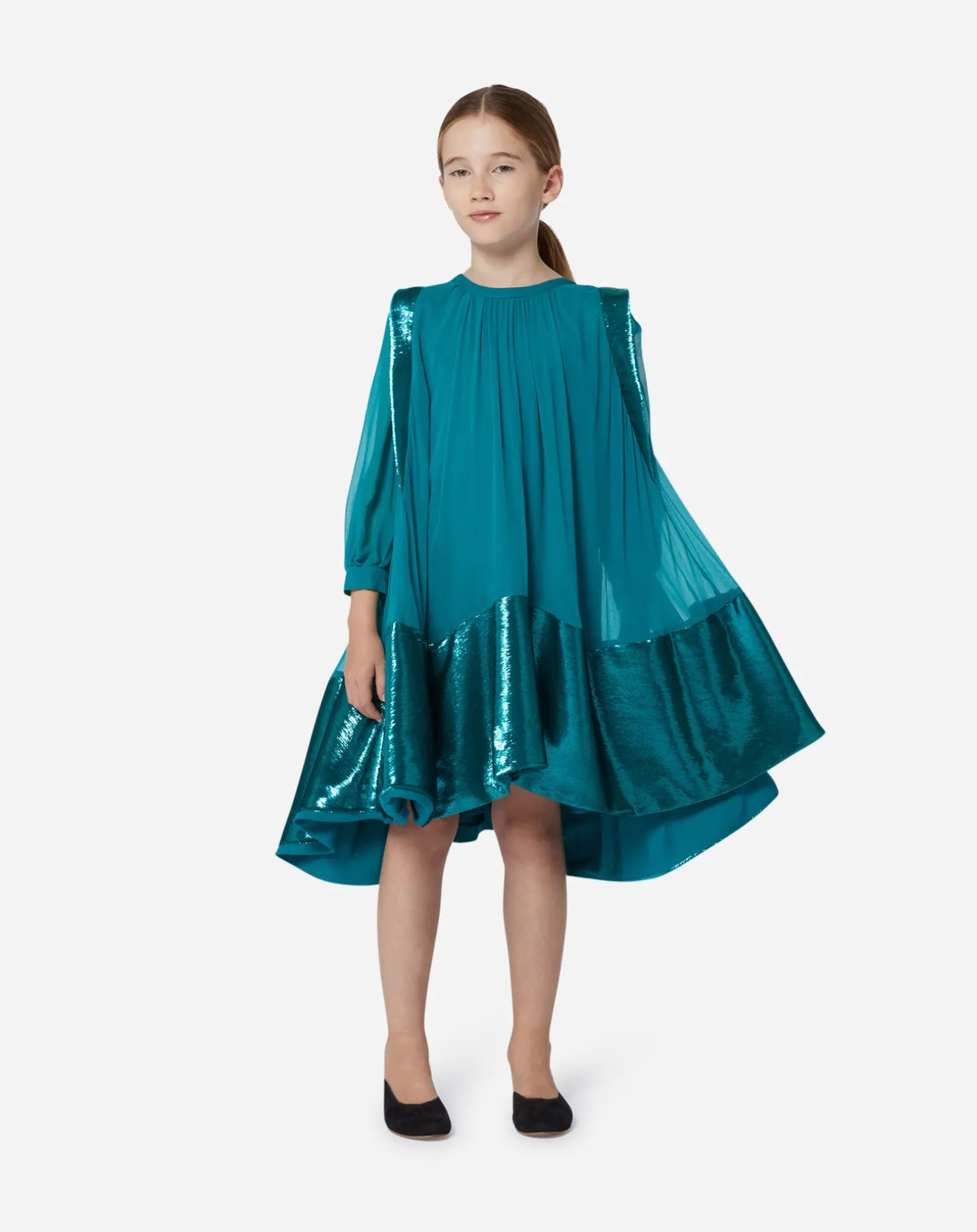 Lanvin Formal silk dress Turquoise Clearance