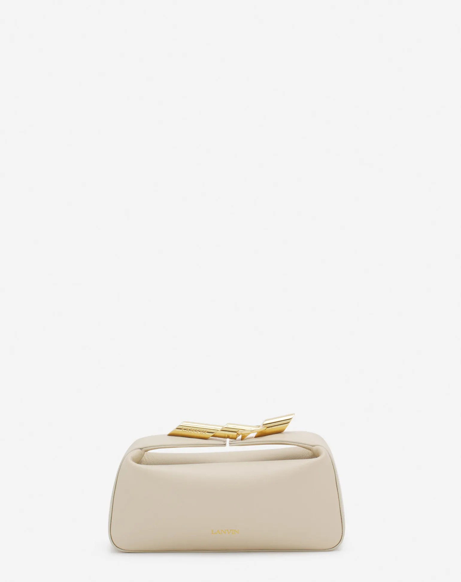 Lanvin Haute séquence leather clutch bag Lightbeige Store