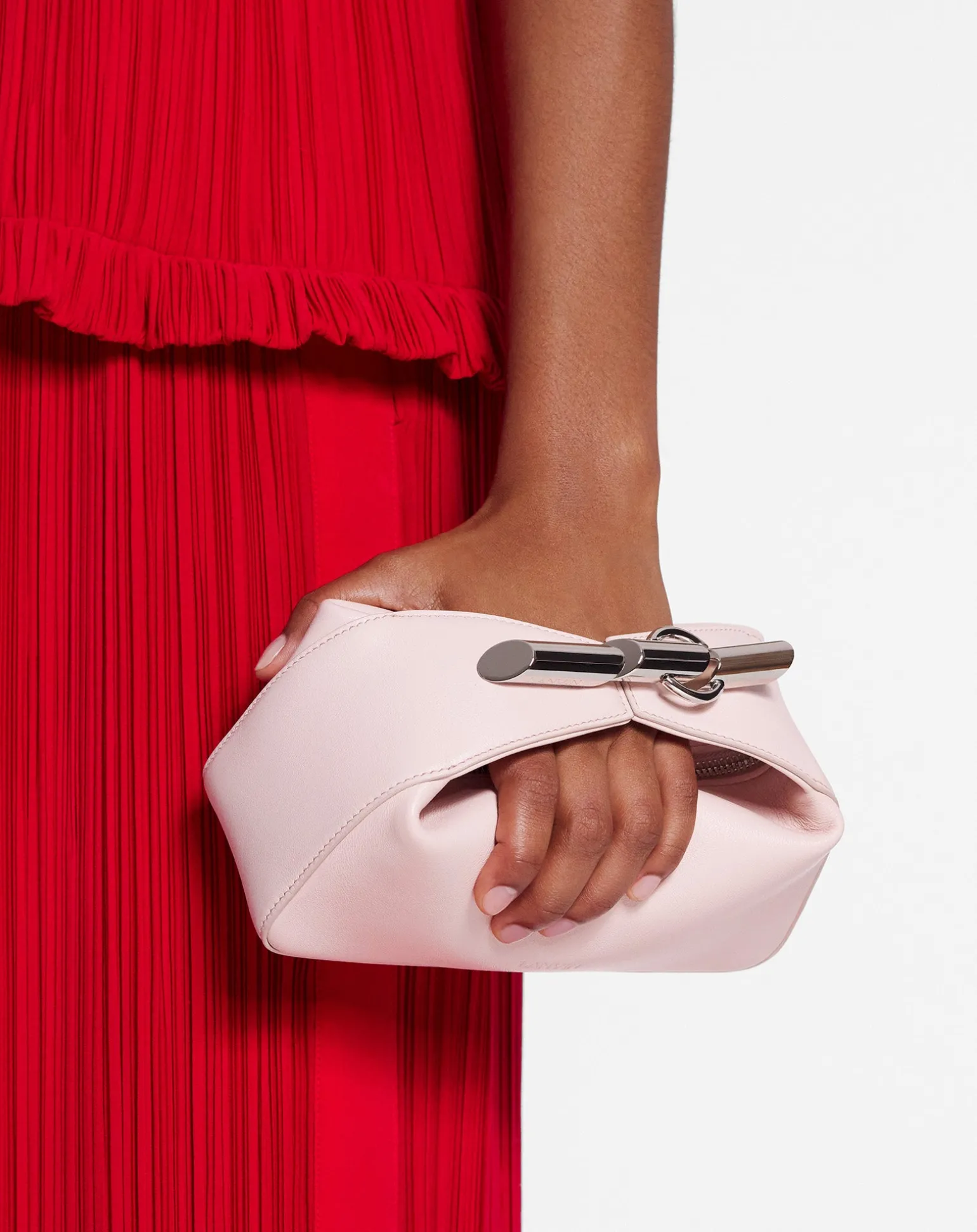 Lanvin Haute séquence leather clutch bag Rosé Flash Sale