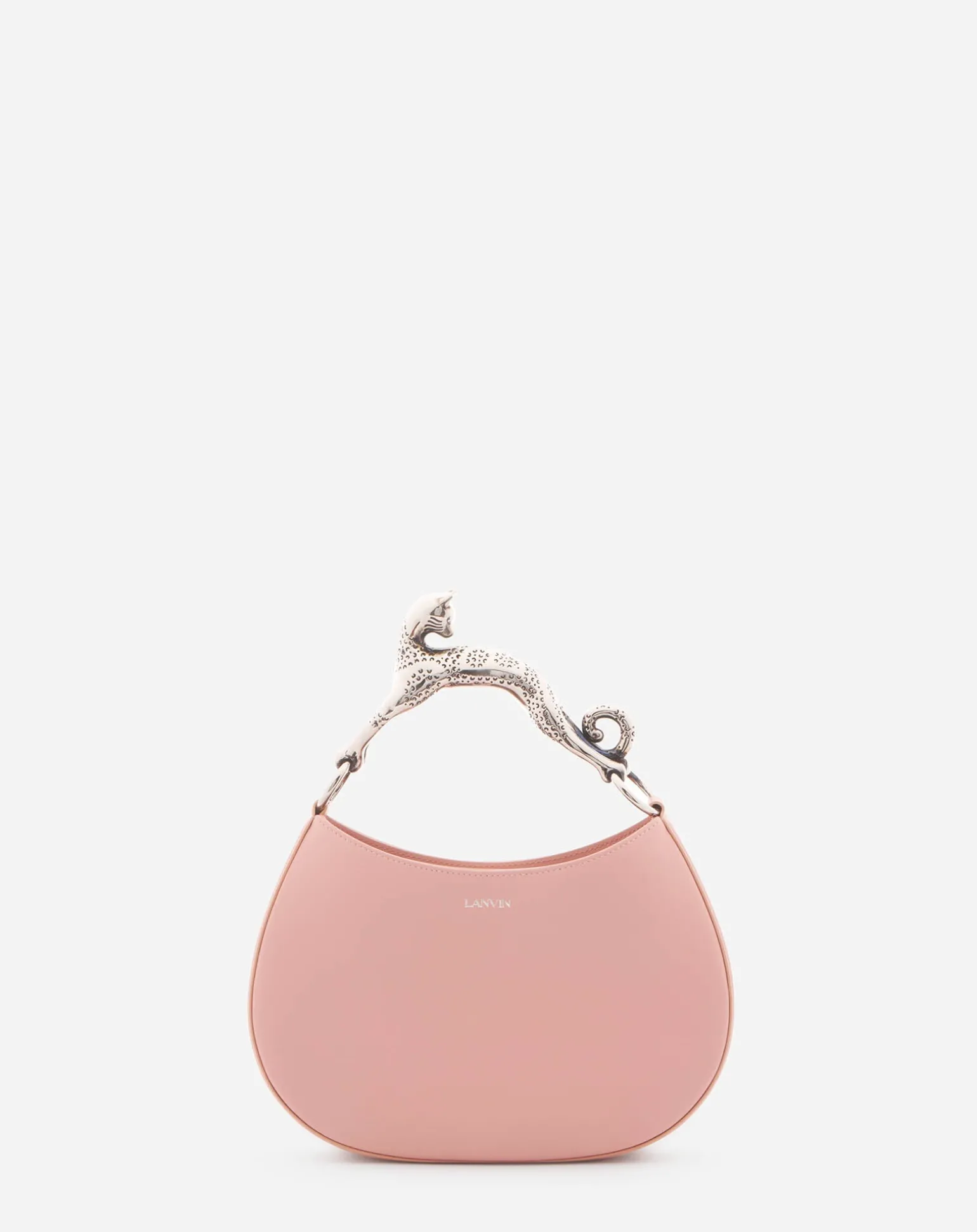 Lanvin Hobo cat leather bag Pastelapricot Flash Sale